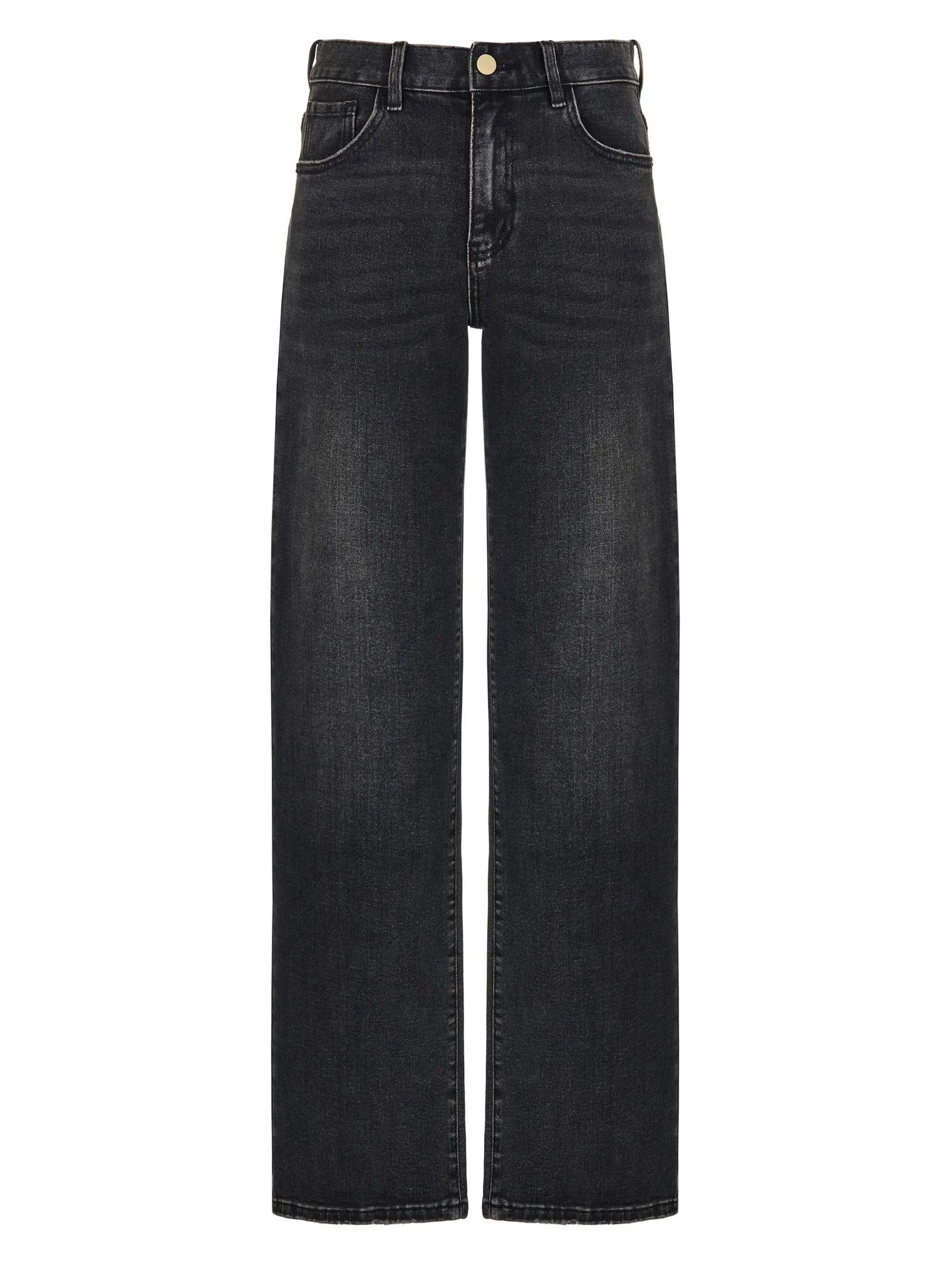 Джинсы свободного кроя в винтажном стиле графитового цвета фото 7