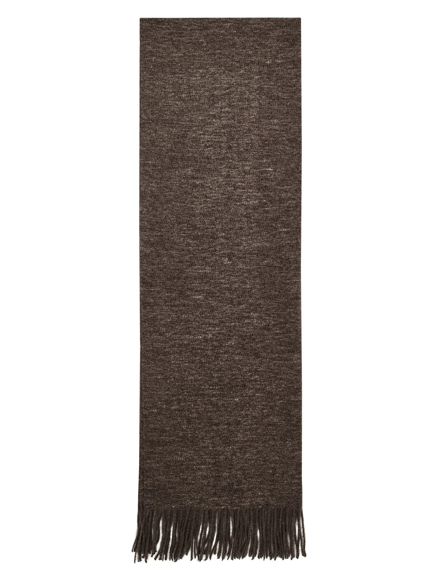 Палантин однотонный из вискозы шоколадного цвета фото 2