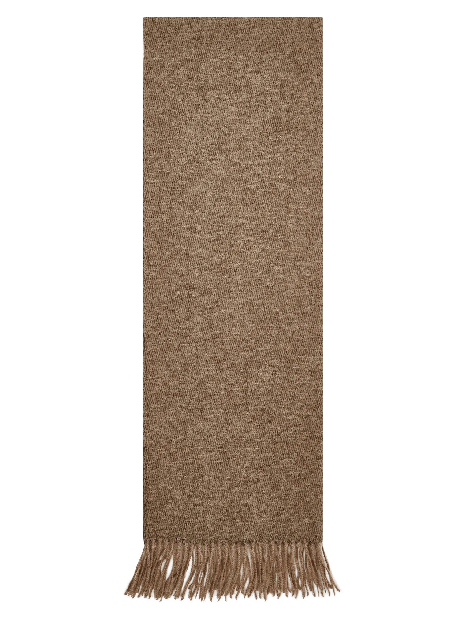 Палантин однотонный из вискозы кофейного цвета фото 2