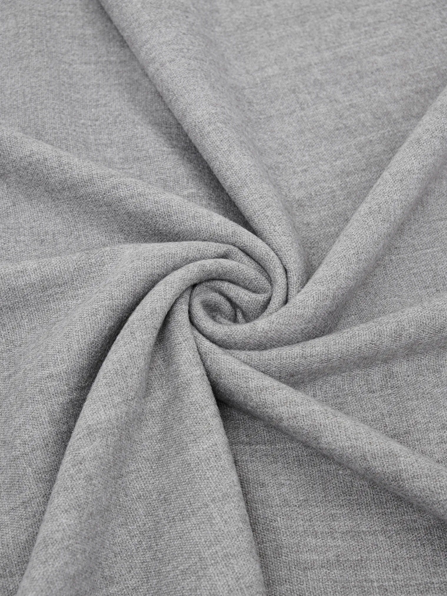 Палантин однотонный из шерсти серого цвета фото 1