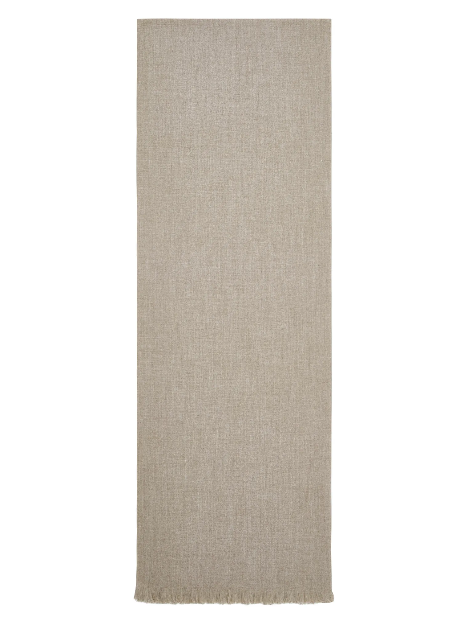 Палантин однотонный из шерсти бежевого цвета фото 2