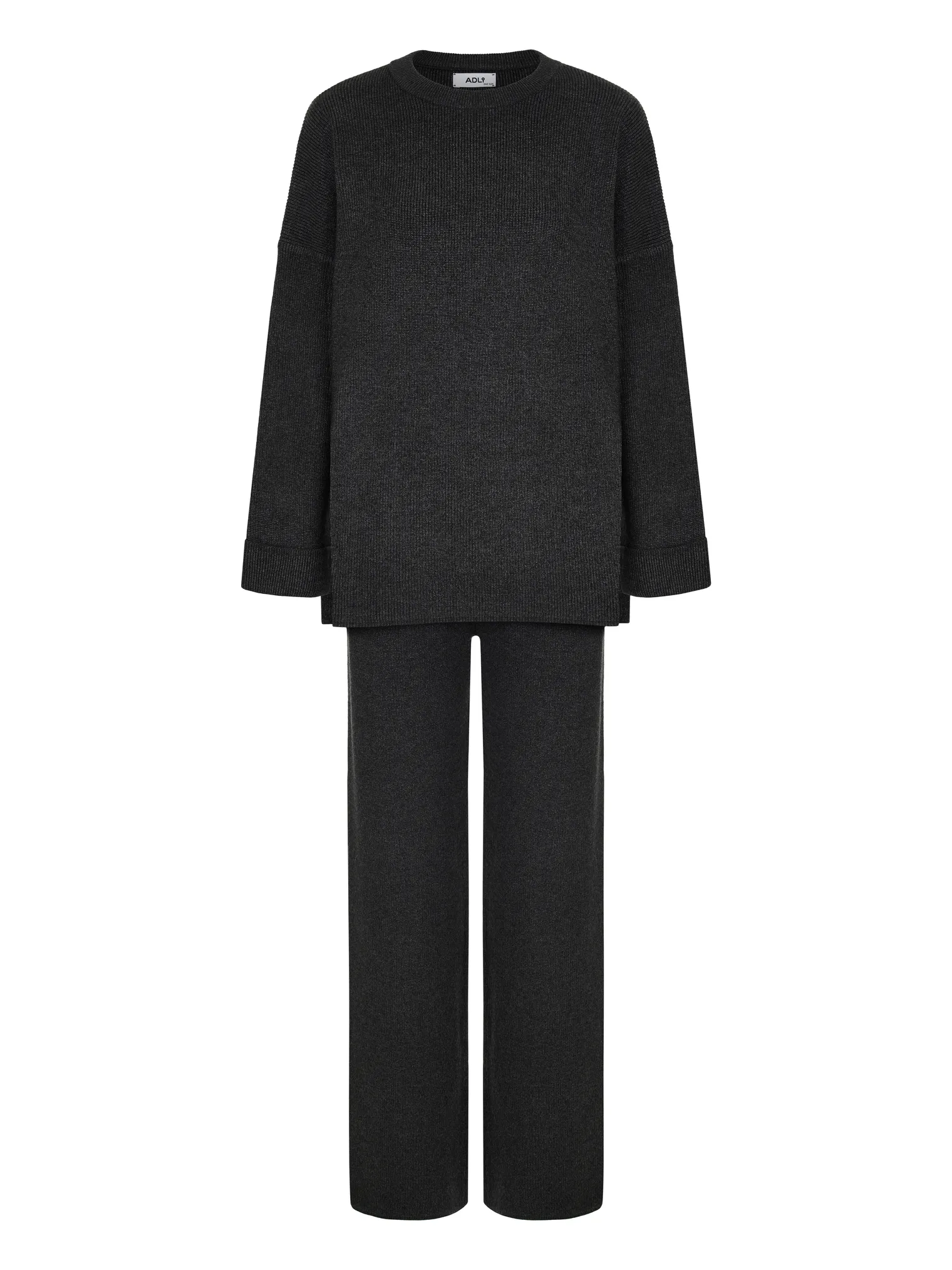 Комплект: джемпер, брюки графитового цвета фото 10