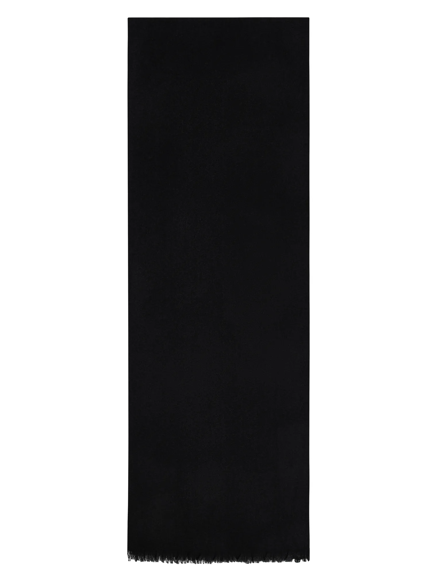 Палантин однотонный из шерсти чёрного цвета фото 2