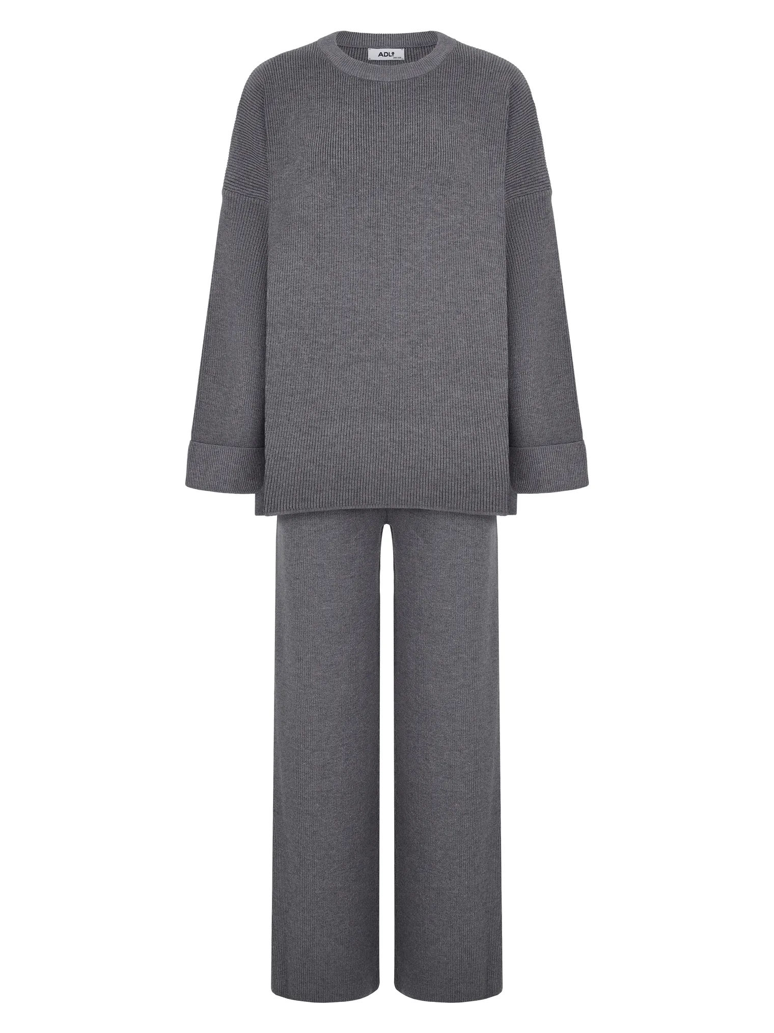 Комплект: джемпер, брюки серого цвета фото 10