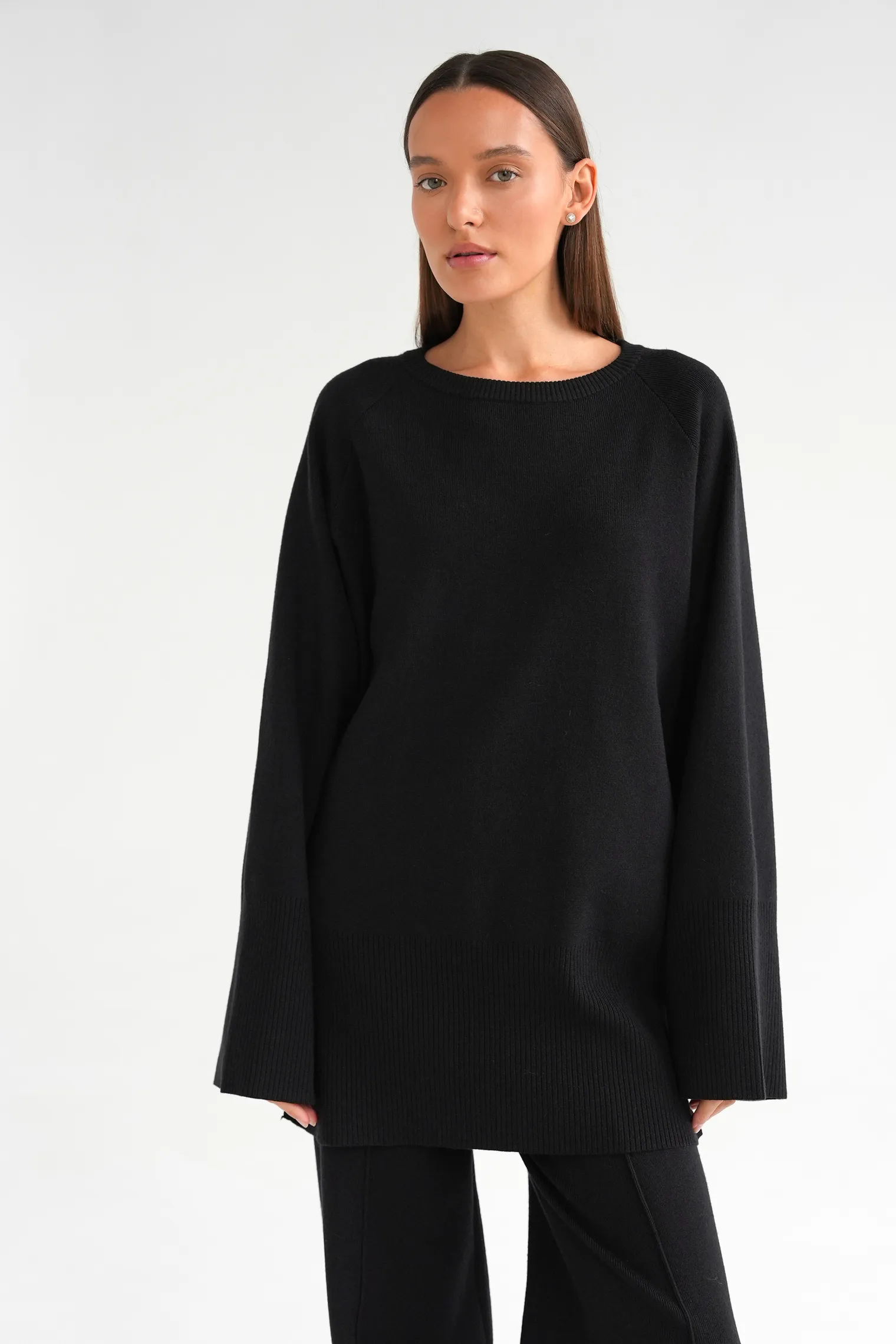 Комплект: джемпер, брюки чёрного цвета фото 5