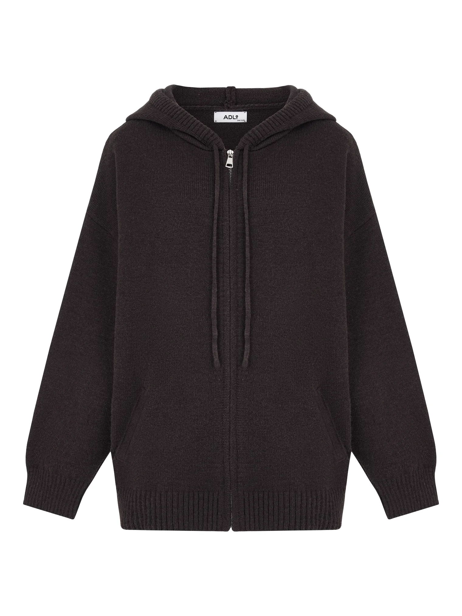 Комплект: кардиган с капюшоном, брюки цвета горький шоколад фото 11