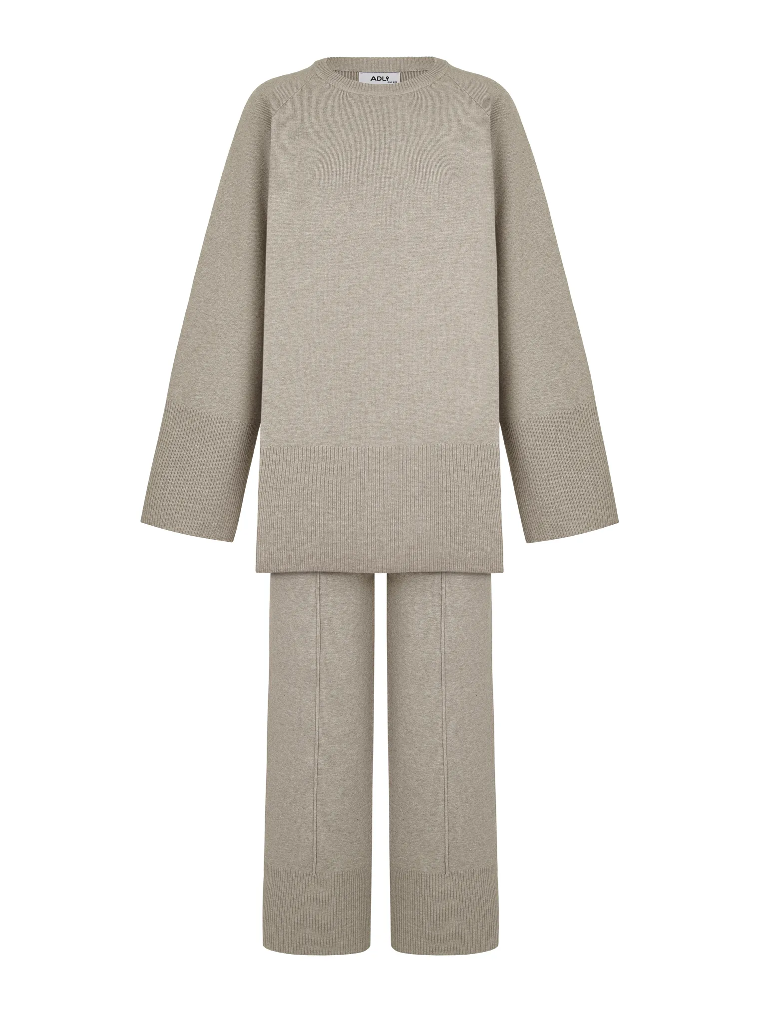 Комплект: джемпер, брюки бежевого цвета фото 9