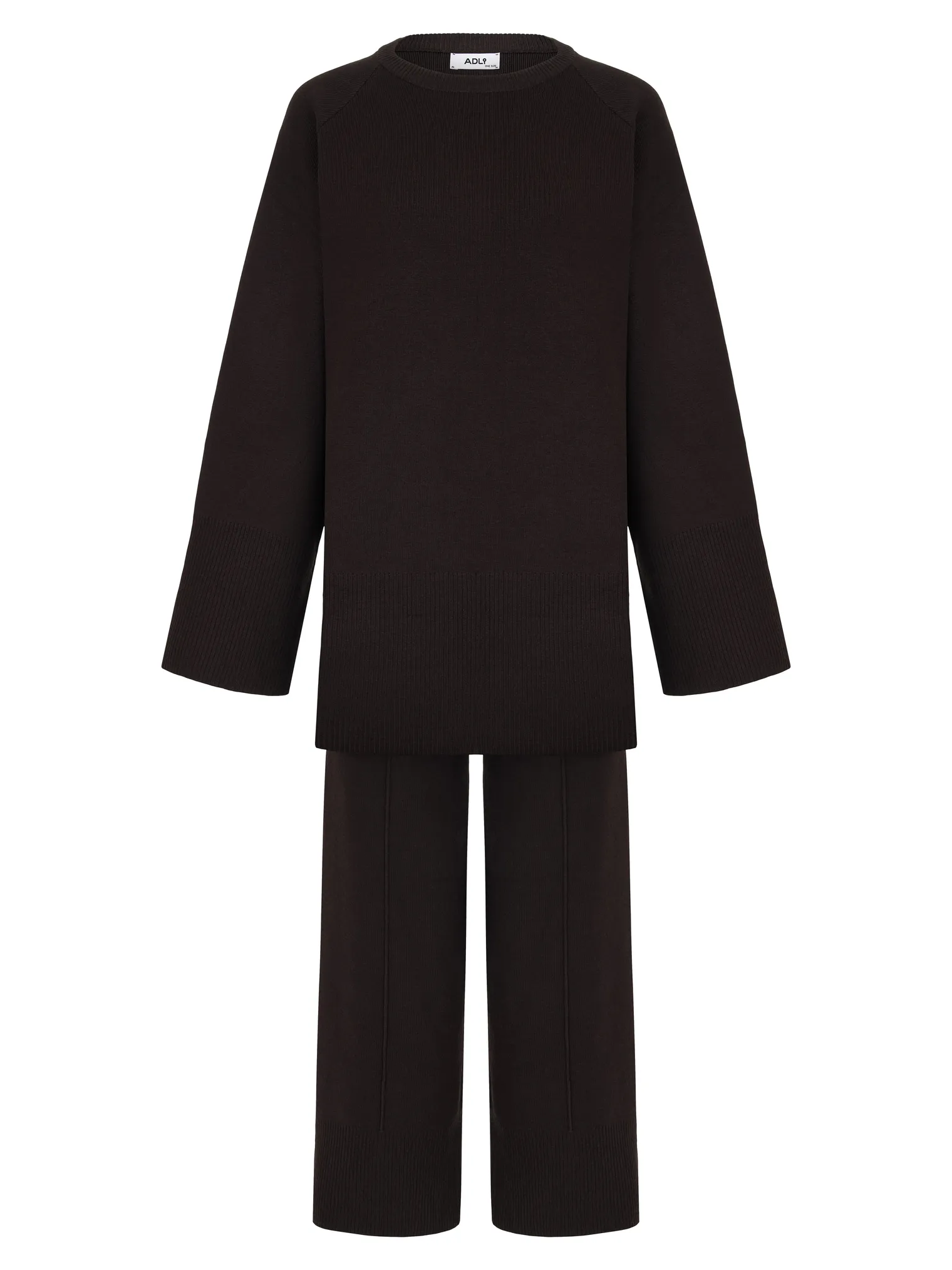 Комплект: джемпер, брюки цвета горький шоколад фото 10