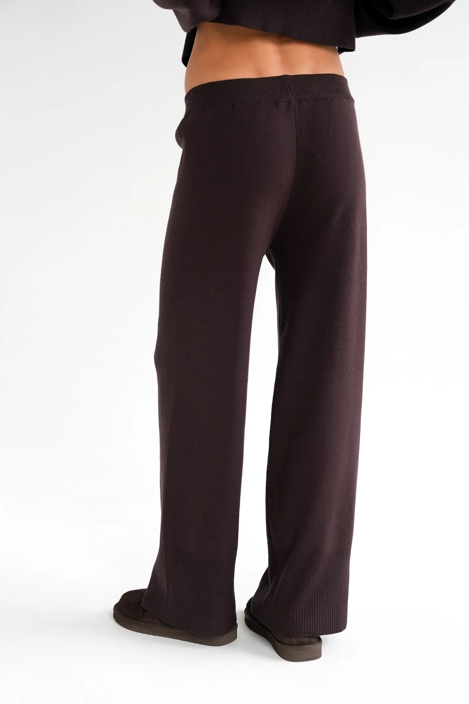 Комплект: джемпер, брюки цвета горький шоколад фото 7