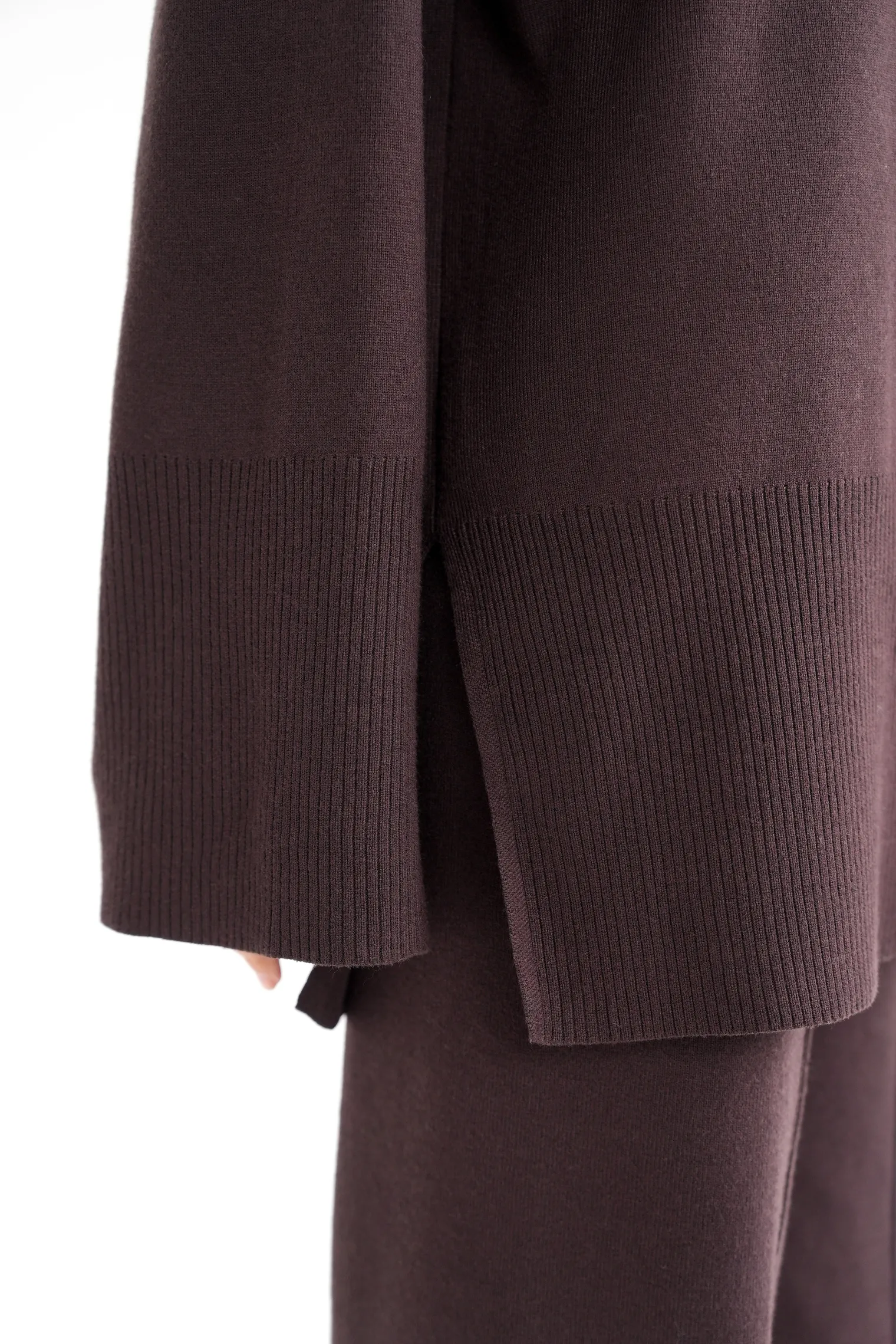 Комплект: джемпер, брюки цвета горький шоколад фото 9