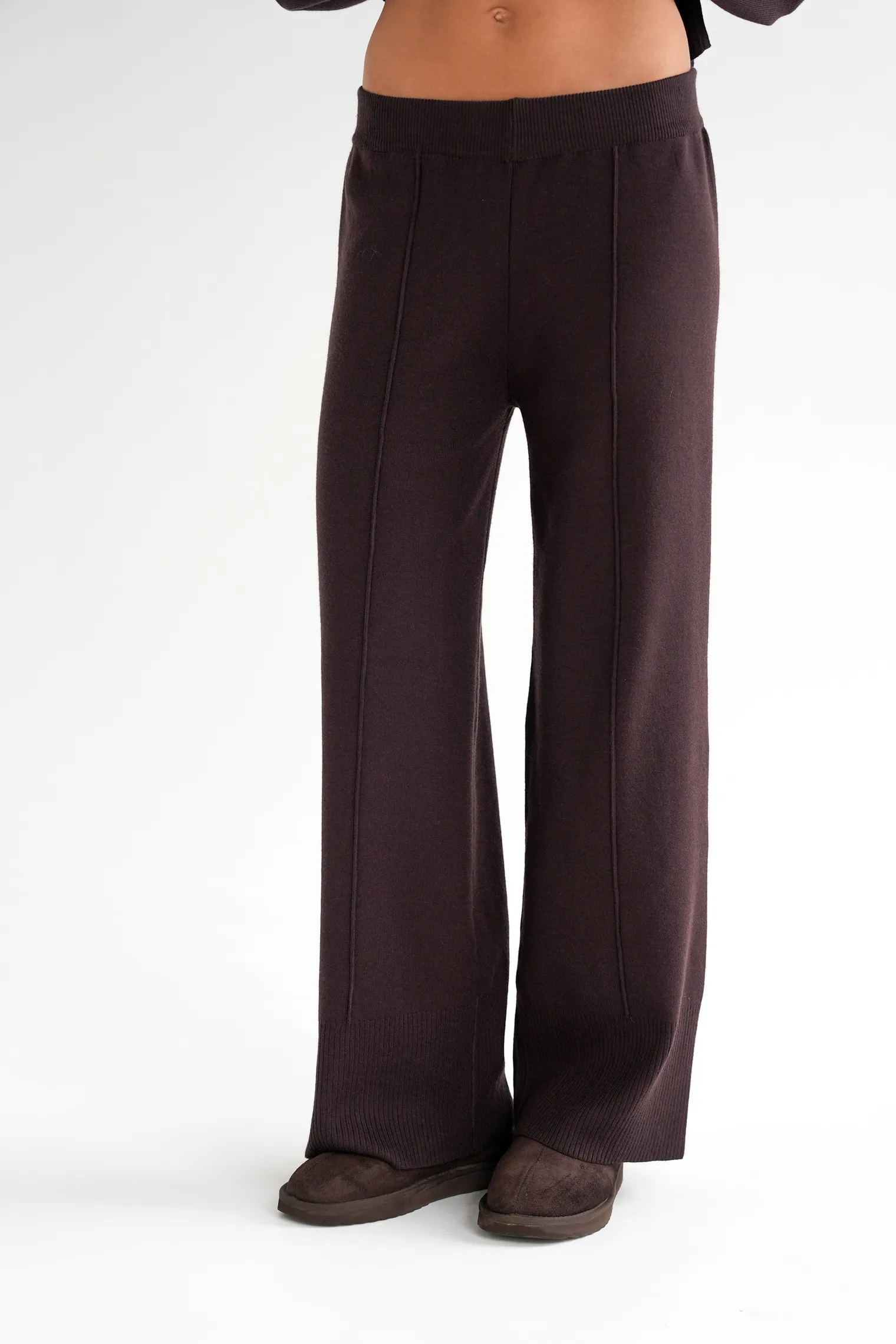 Комплект: джемпер, брюки цвета горький шоколад фото 6