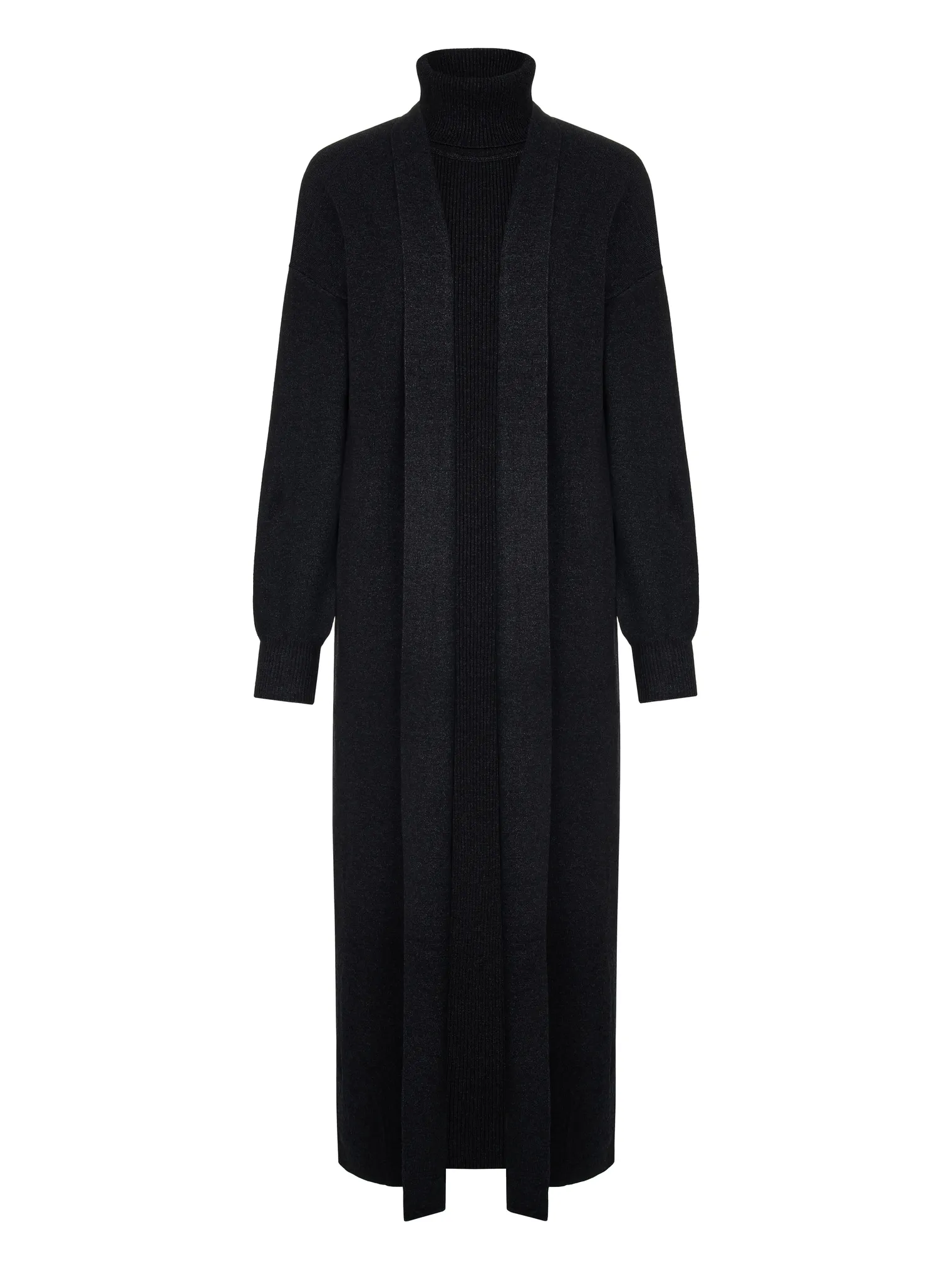 Комплект: платье, кардиган графитового цвета фото 10