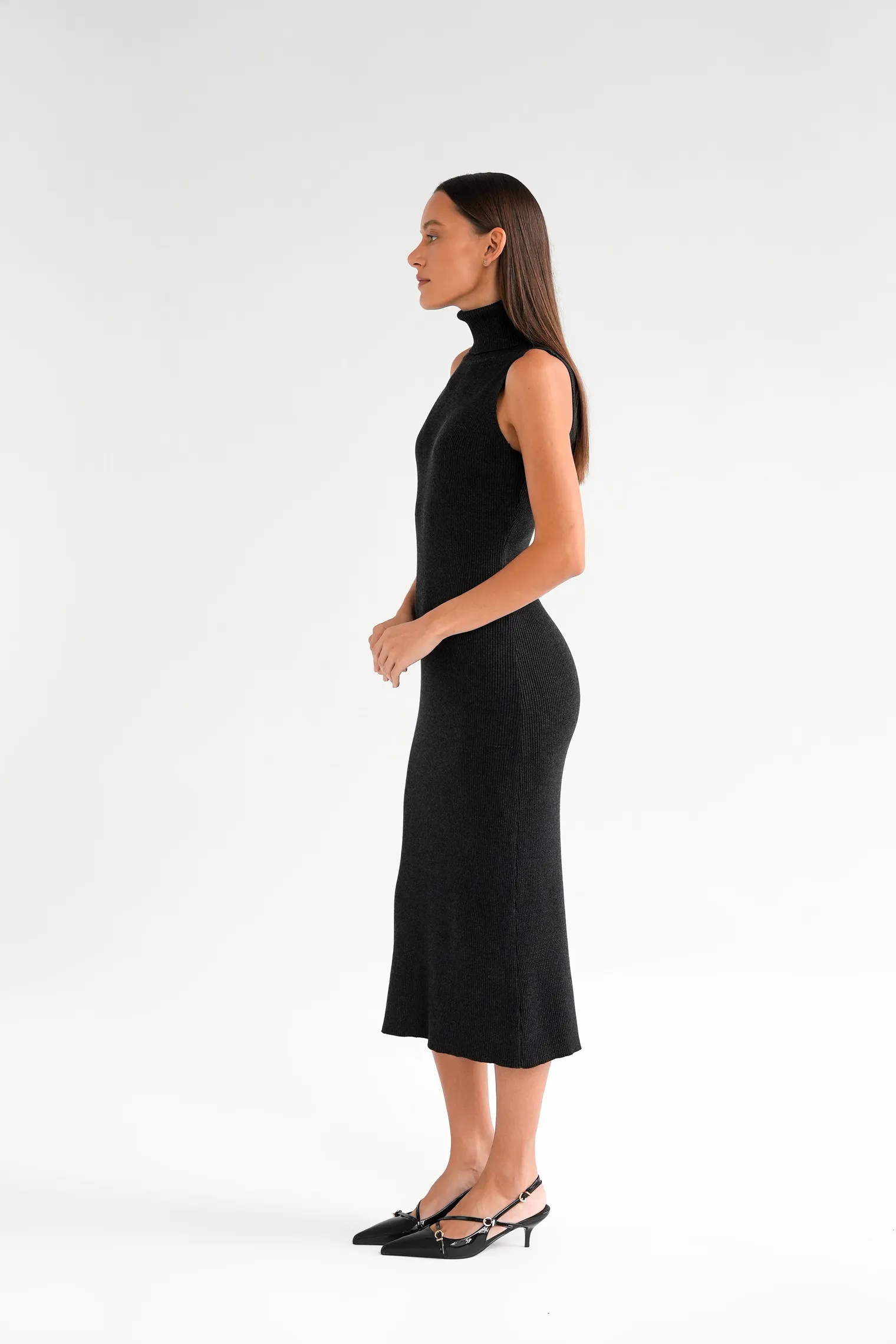 Комплект: платье, кардиган графитового цвета фото 5