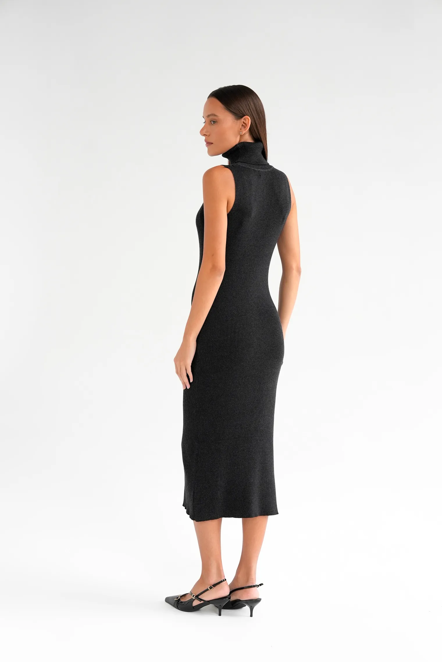 Комплект: платье, кардиган графитового цвета фото 8