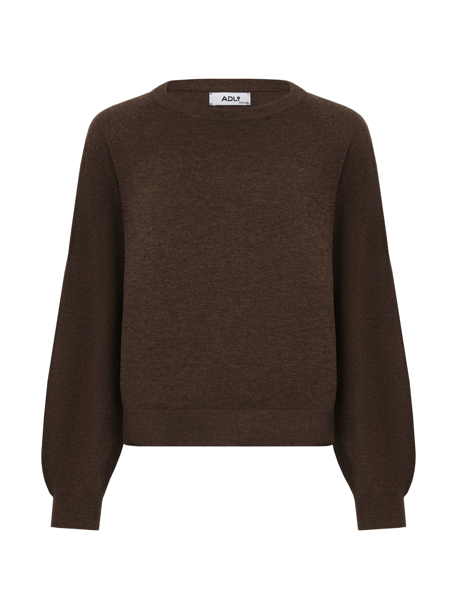 Джемпер мелкой вязки с низким воротником шоколадного цвета фото 8