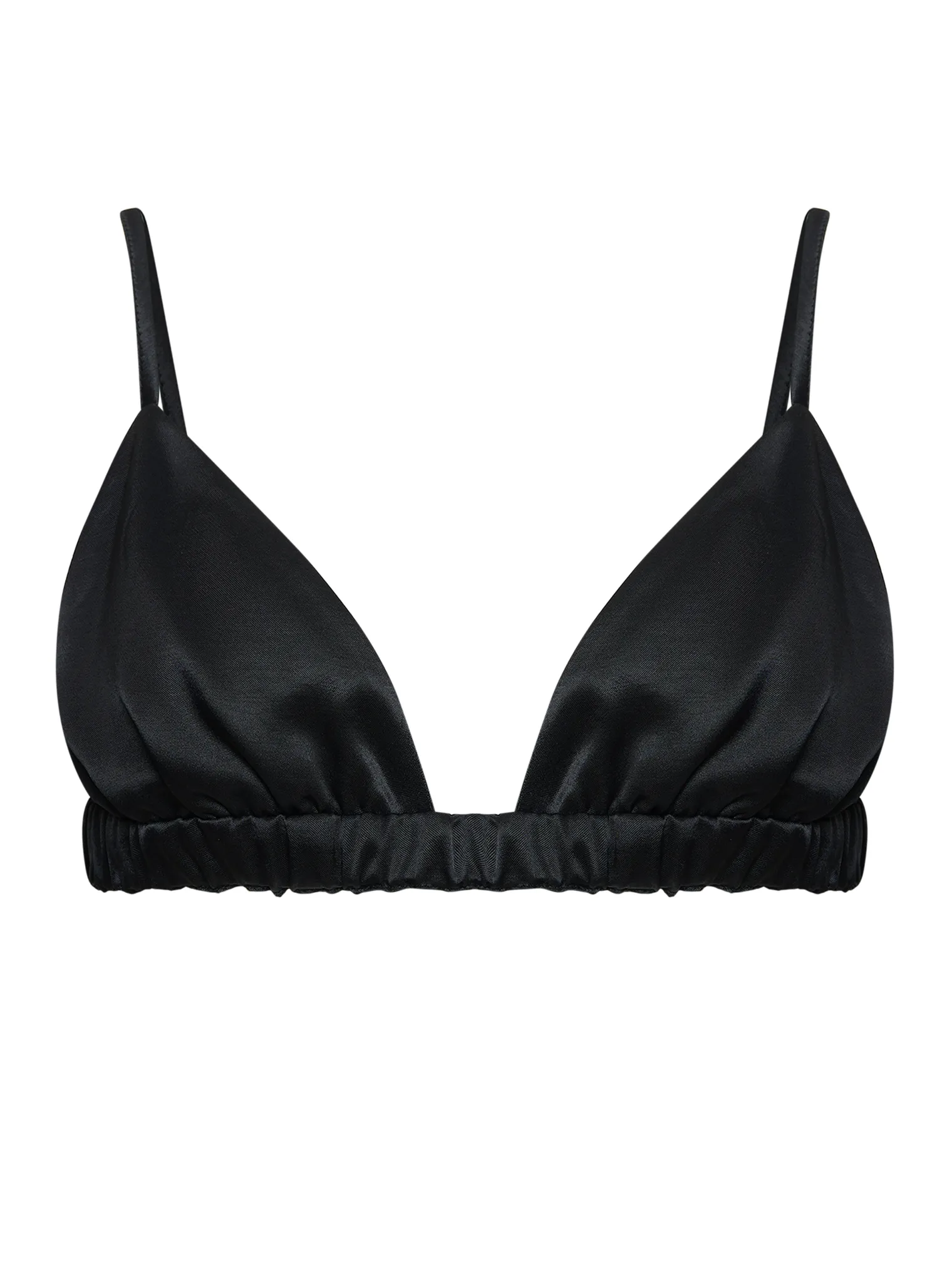 Топ укороченный на регулируемых бретелях с завязками чёрного цвета фото 1