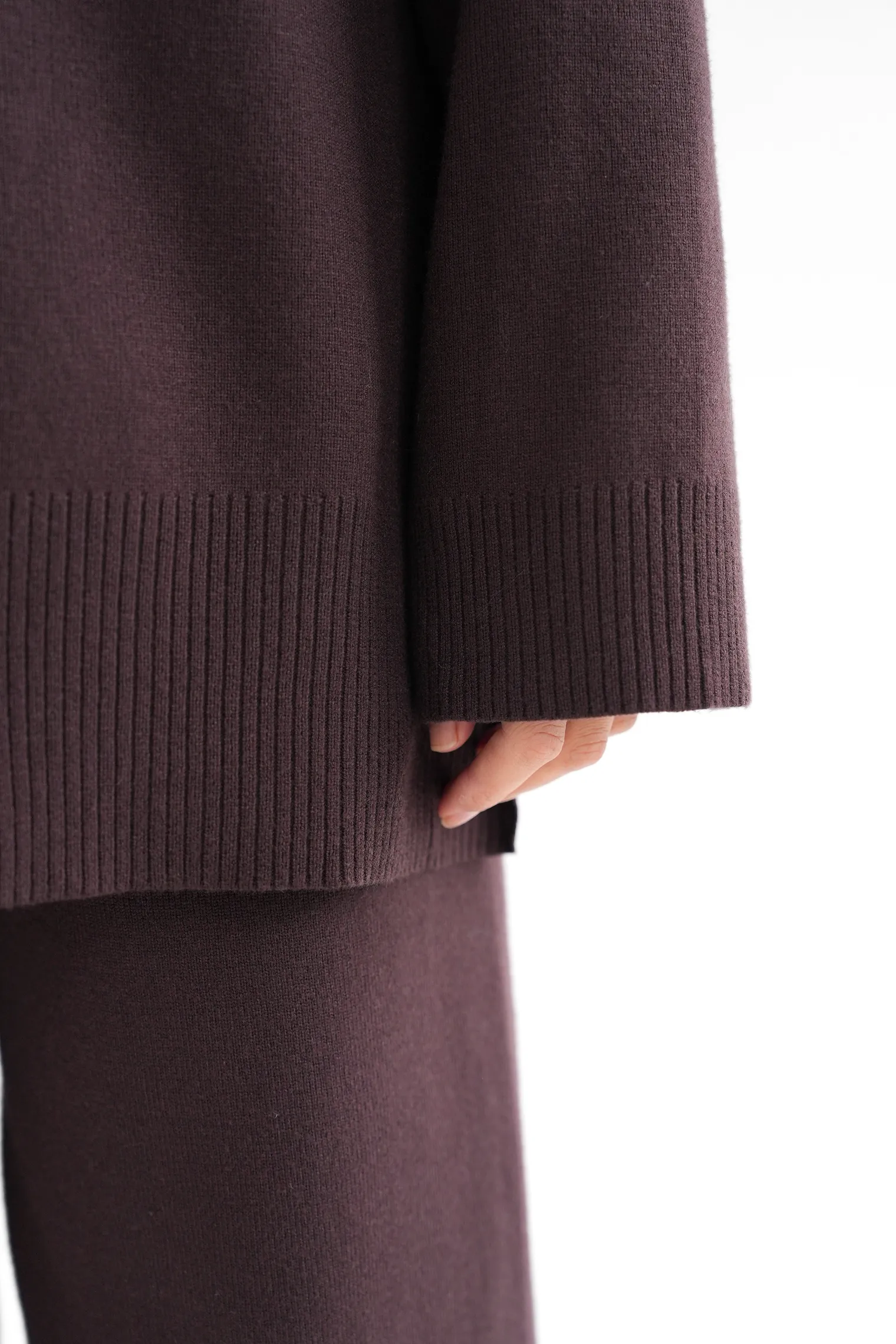 Комплект: джемпер, брюки цвета горький шоколад фото 8
