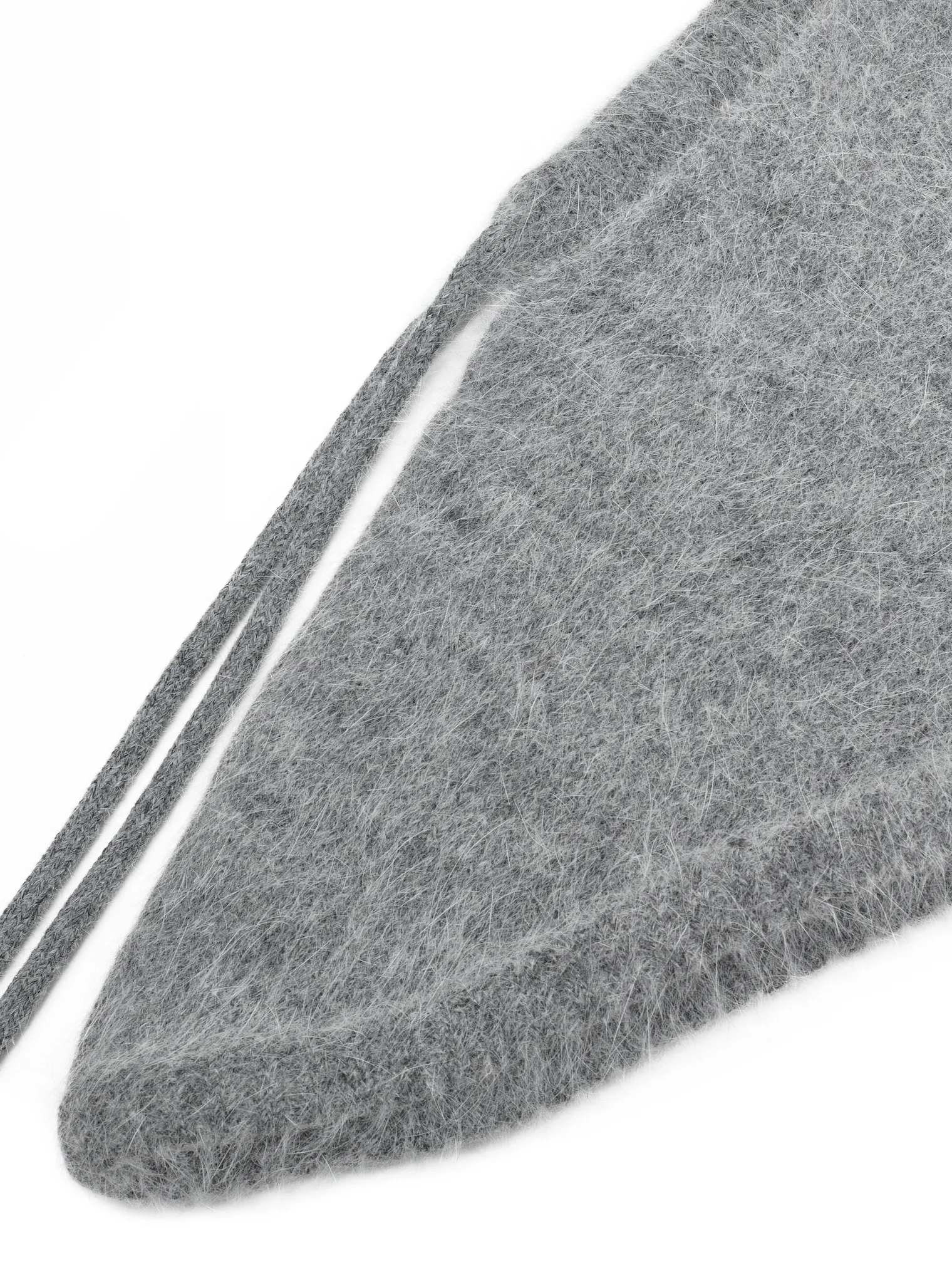 Капор из ангоры пепельного цвета фото 2