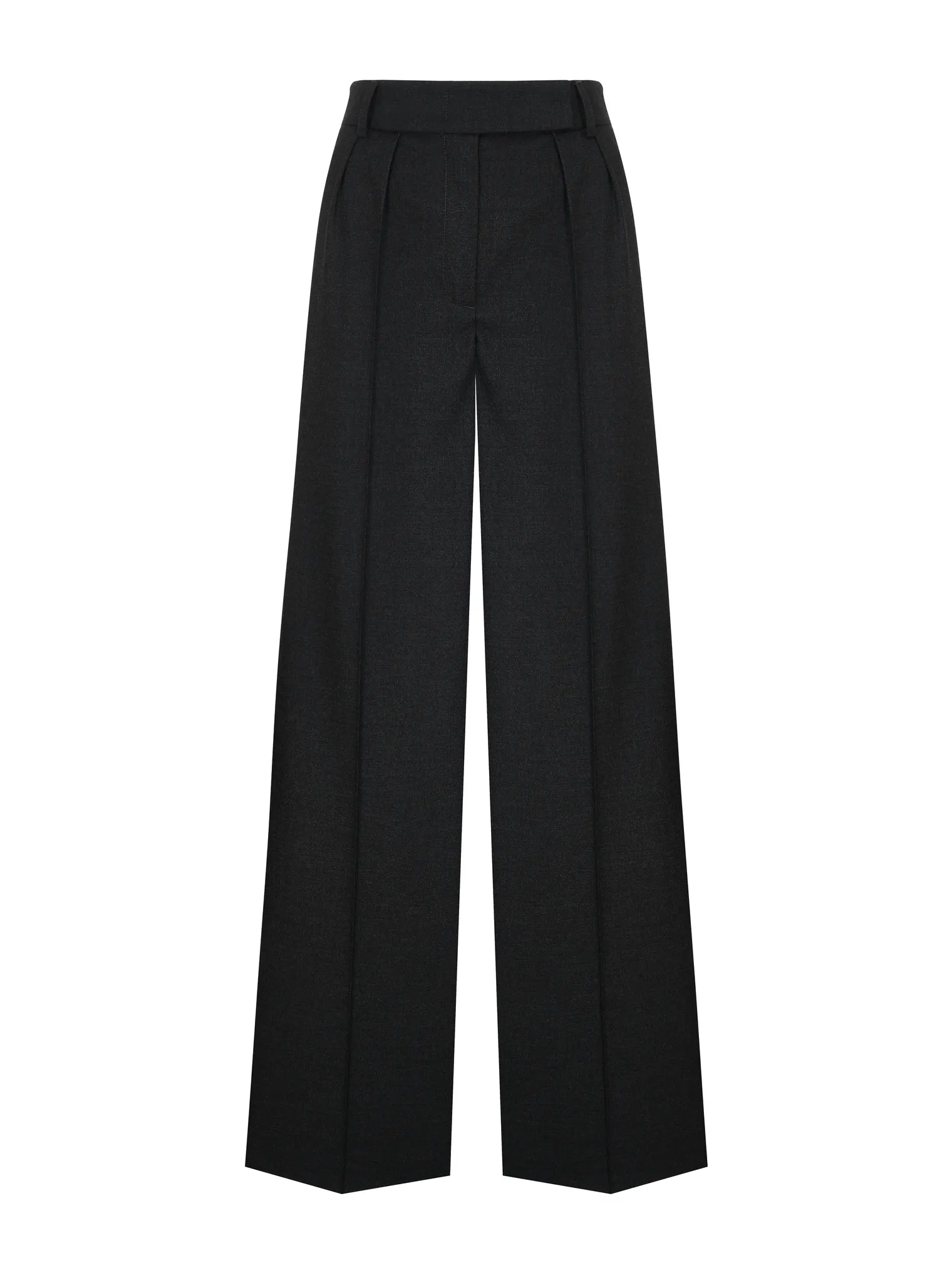 Брюки прямого кроя со стрелками графитового цвета фото 12