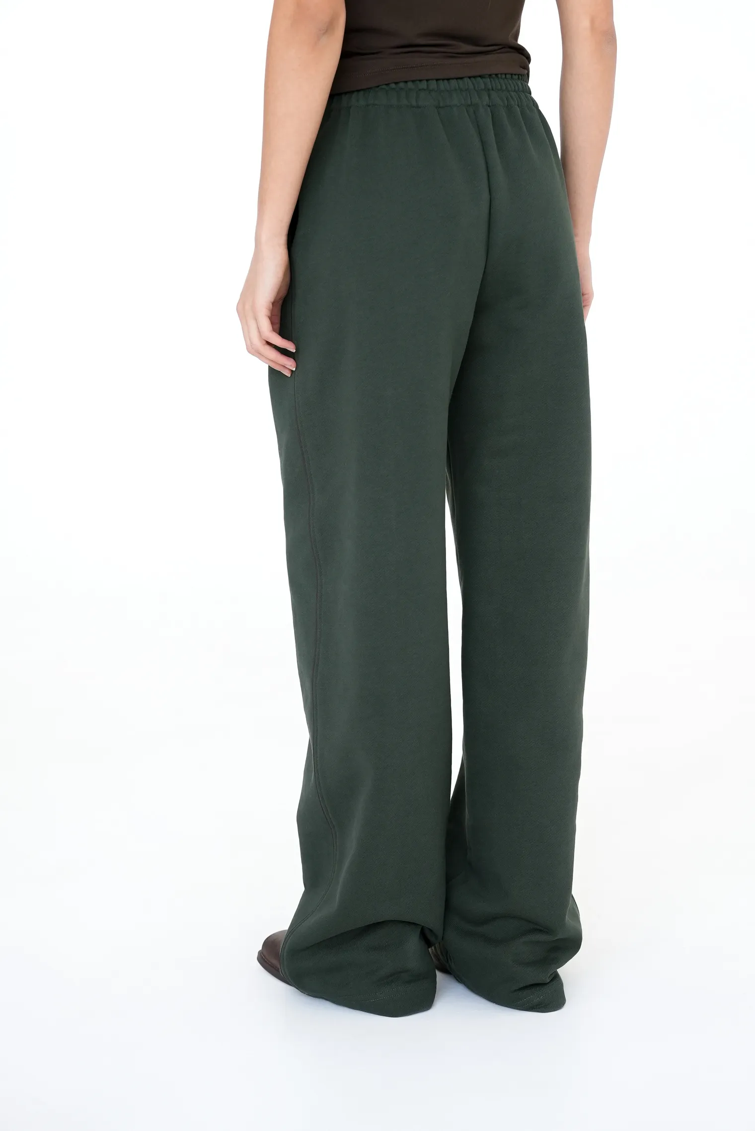 Брюки из плотного хлопка цвета хаки фото 4