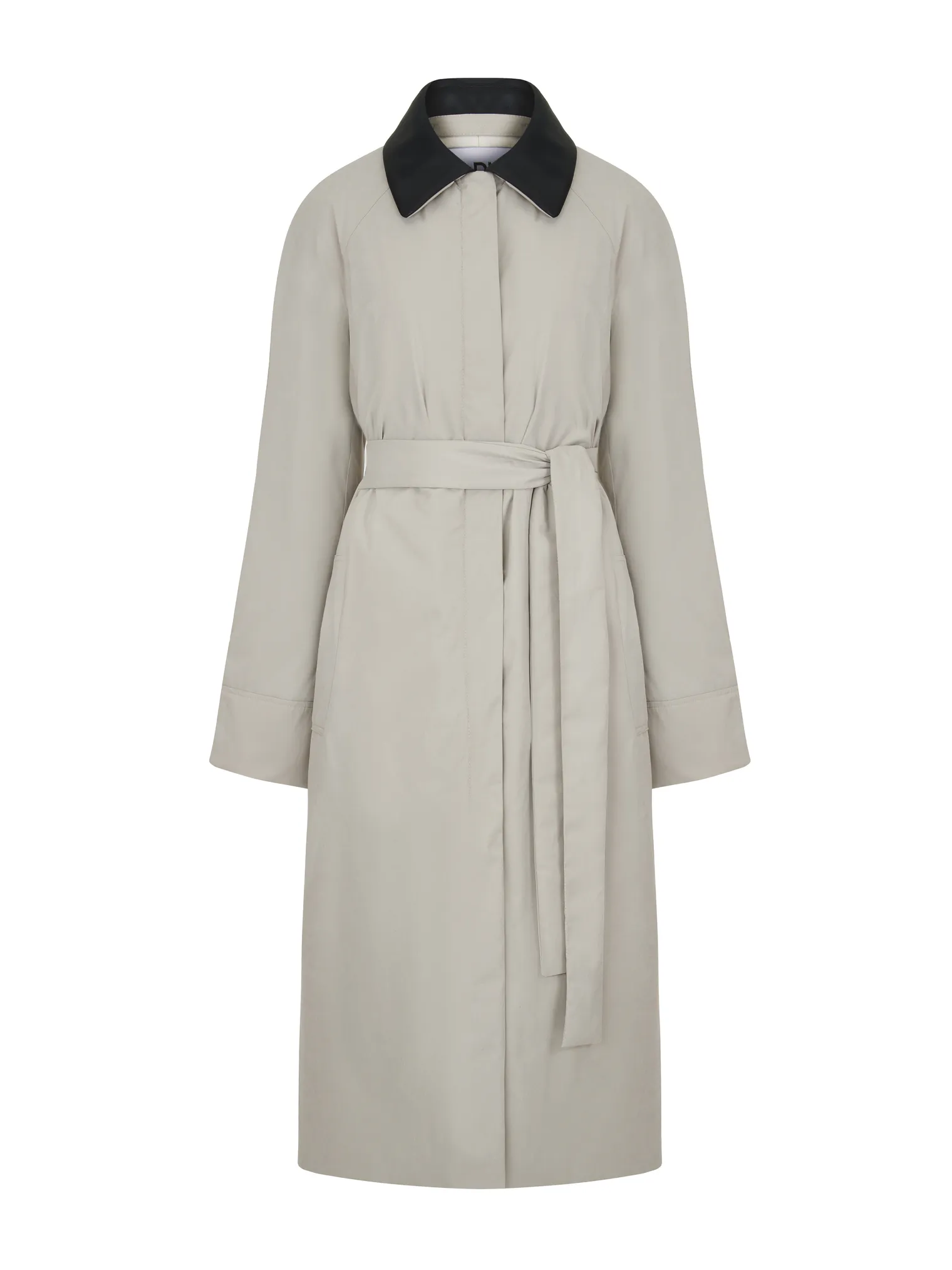 Утеплённый плащ прямого кроя кремового цвета фото 16