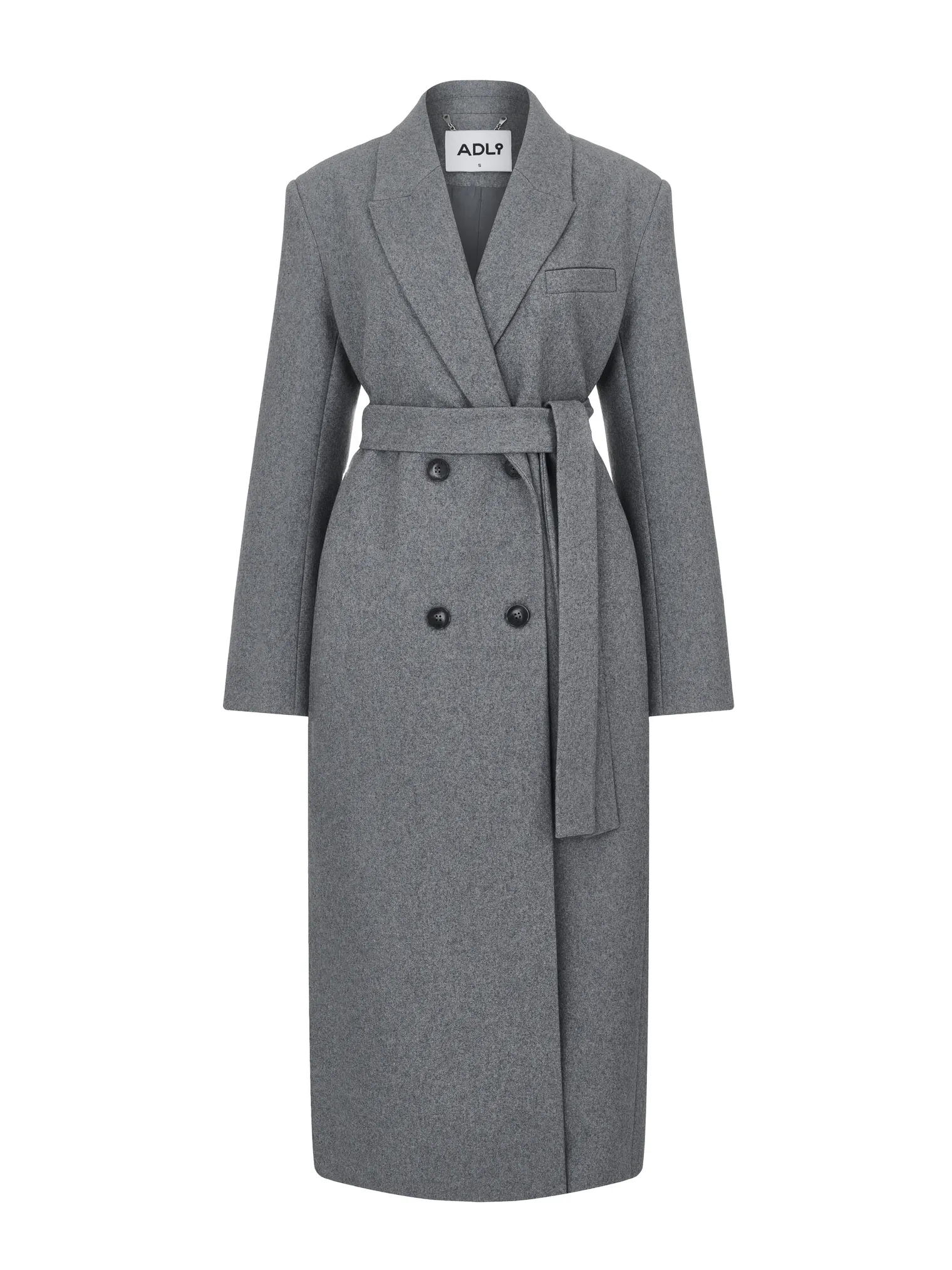 Пальто двубортное с втачным рукавом, с поясом в ёлочку шоколадного цвета фото 14