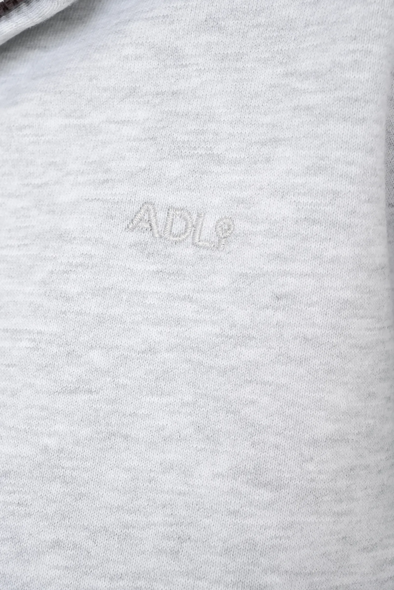 Худи из плотного хлопка на молнии в цвете серый меланж фото 11