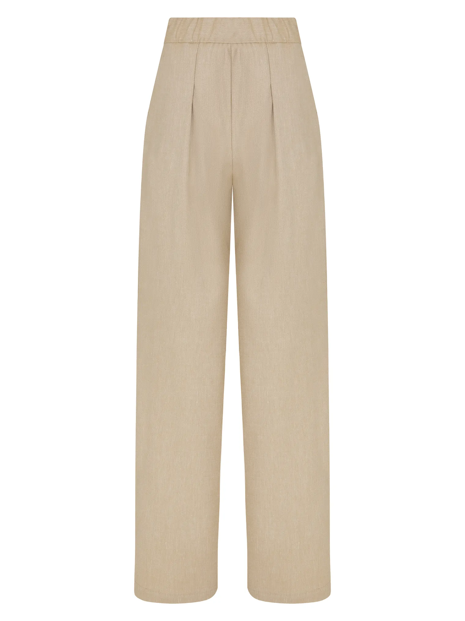 Брюки прямого кроя бежевого цвета фото 7