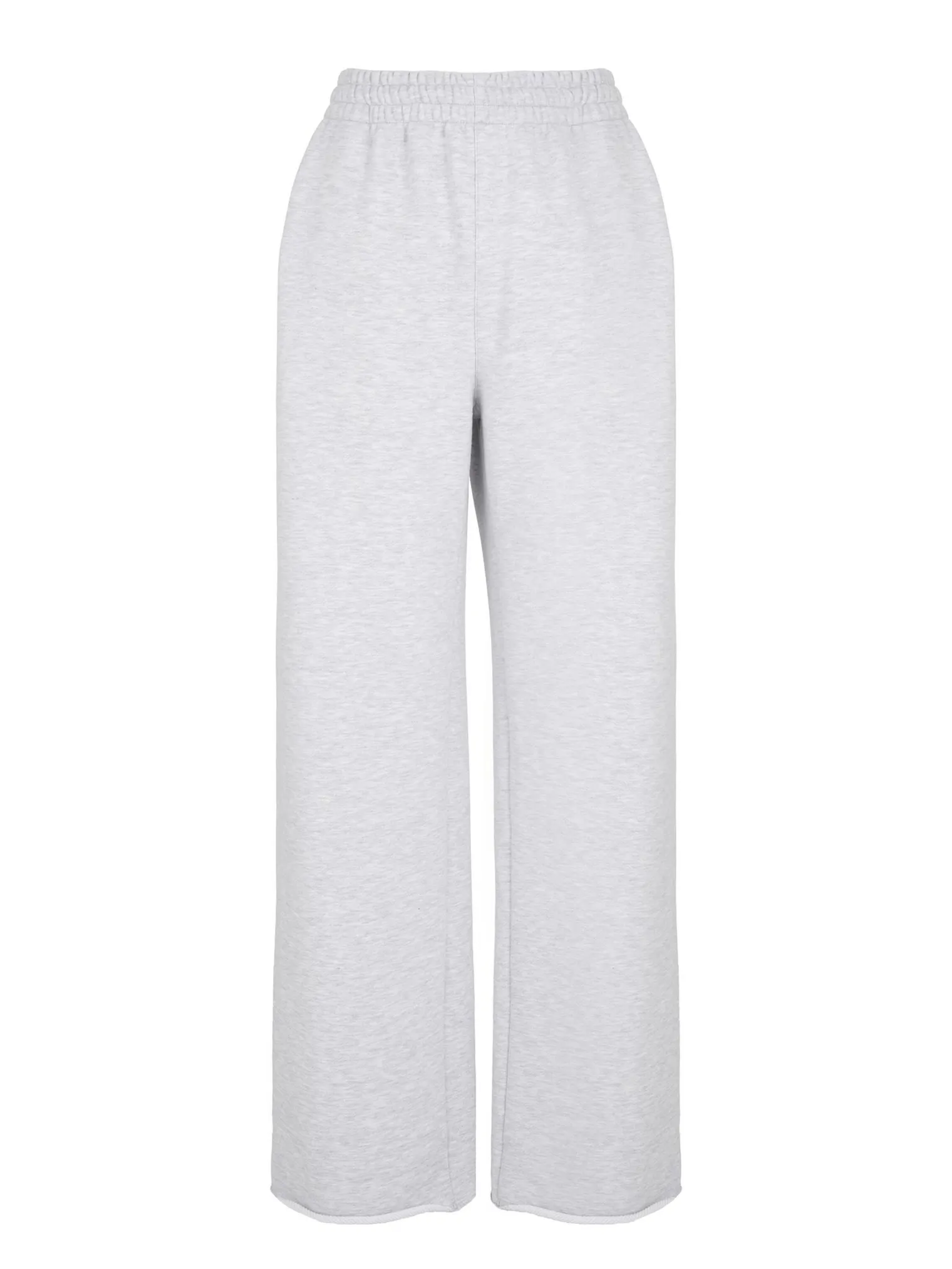 Брюки из плотного хлопка прямого кроя цвета серый меланж фото 7