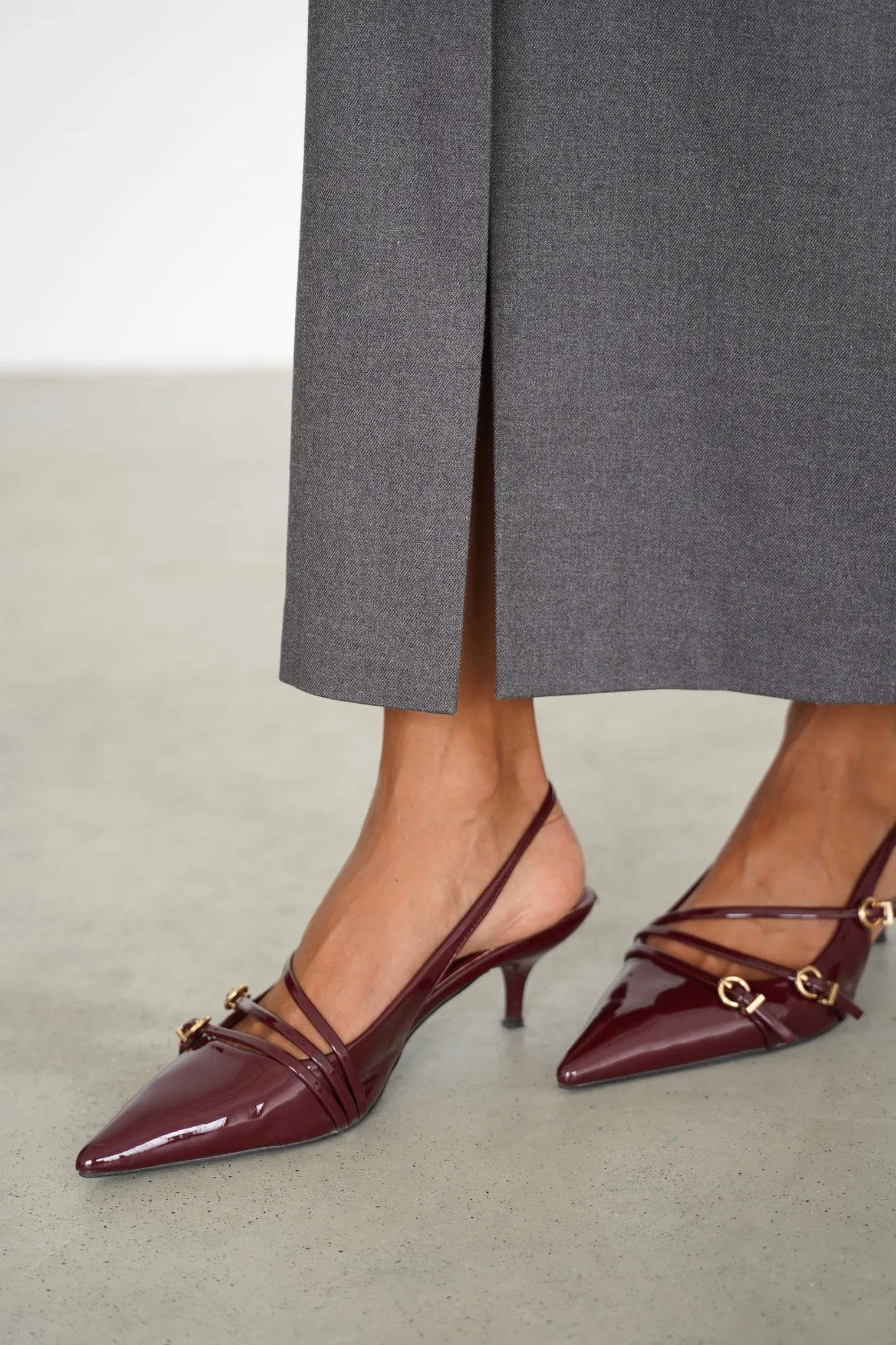 Юбка макси из шерсти графитового цвета фото 2