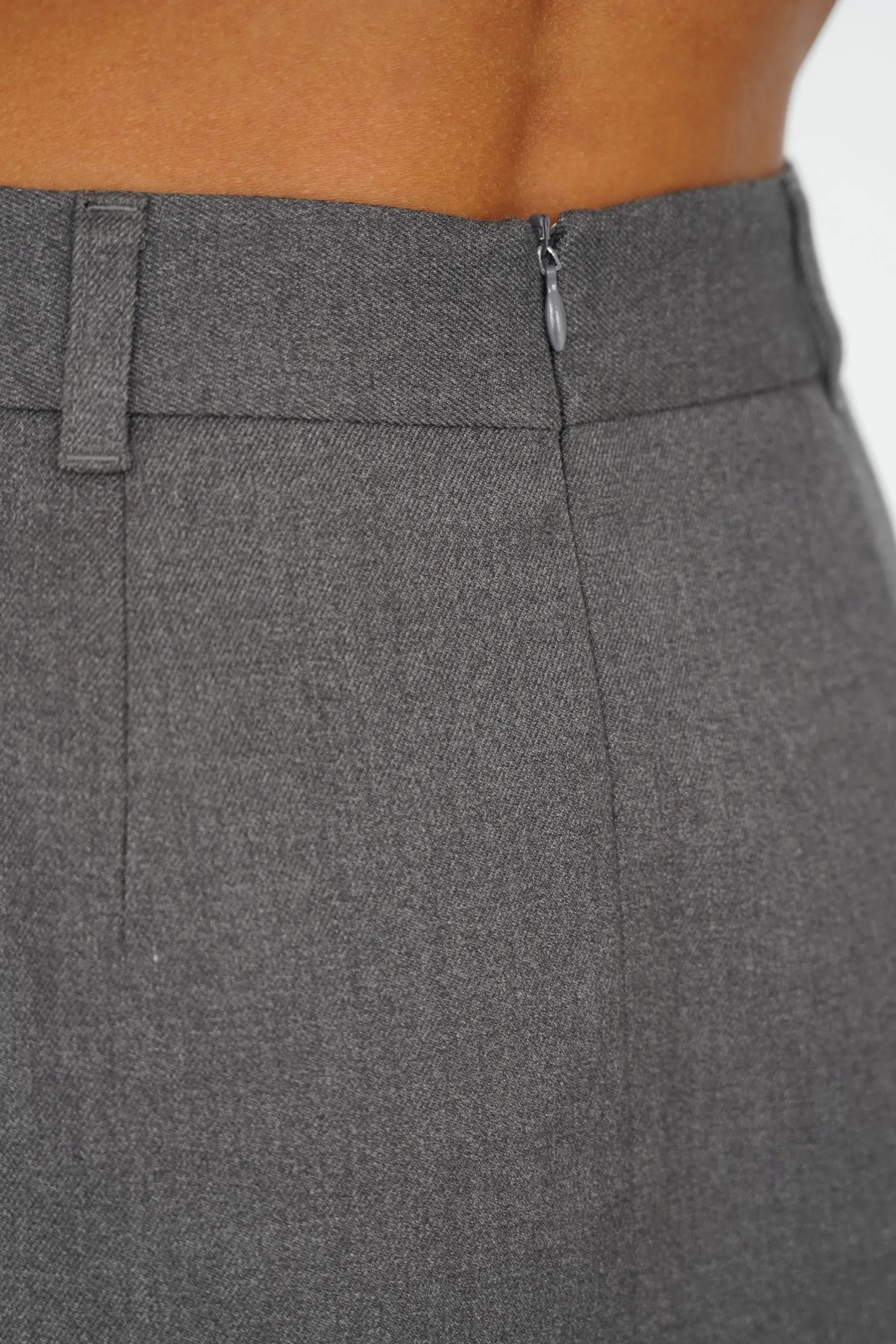 Юбка макси из шерсти графитового цвета фото 7