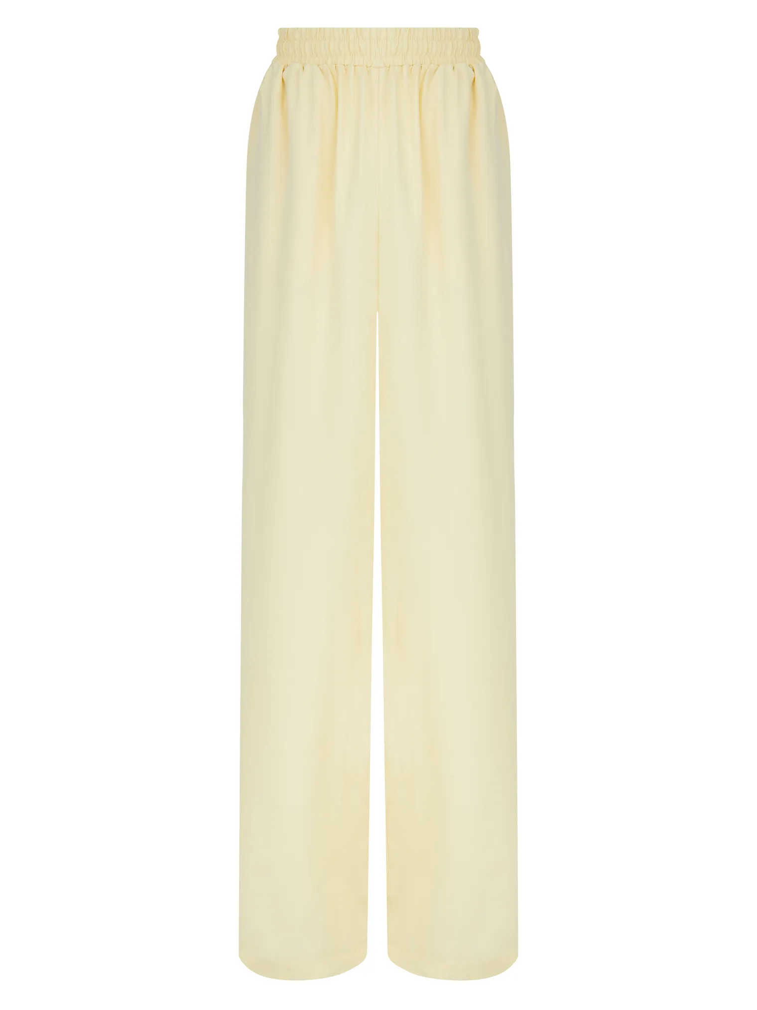 Брюки прямого кроя с карманами цвета молочный лимон фото 9