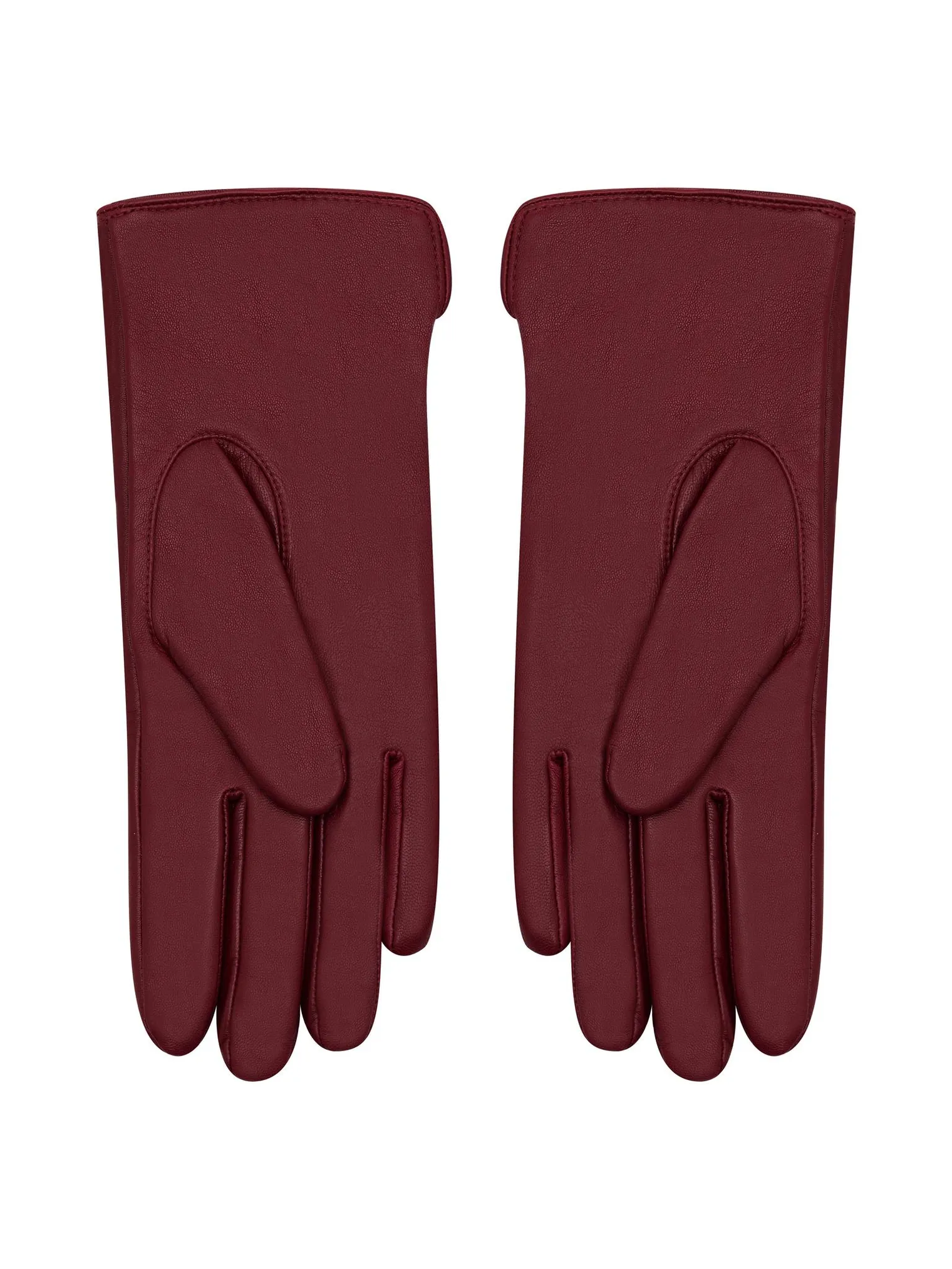 Перчатки из кожи винного цвета фото 2