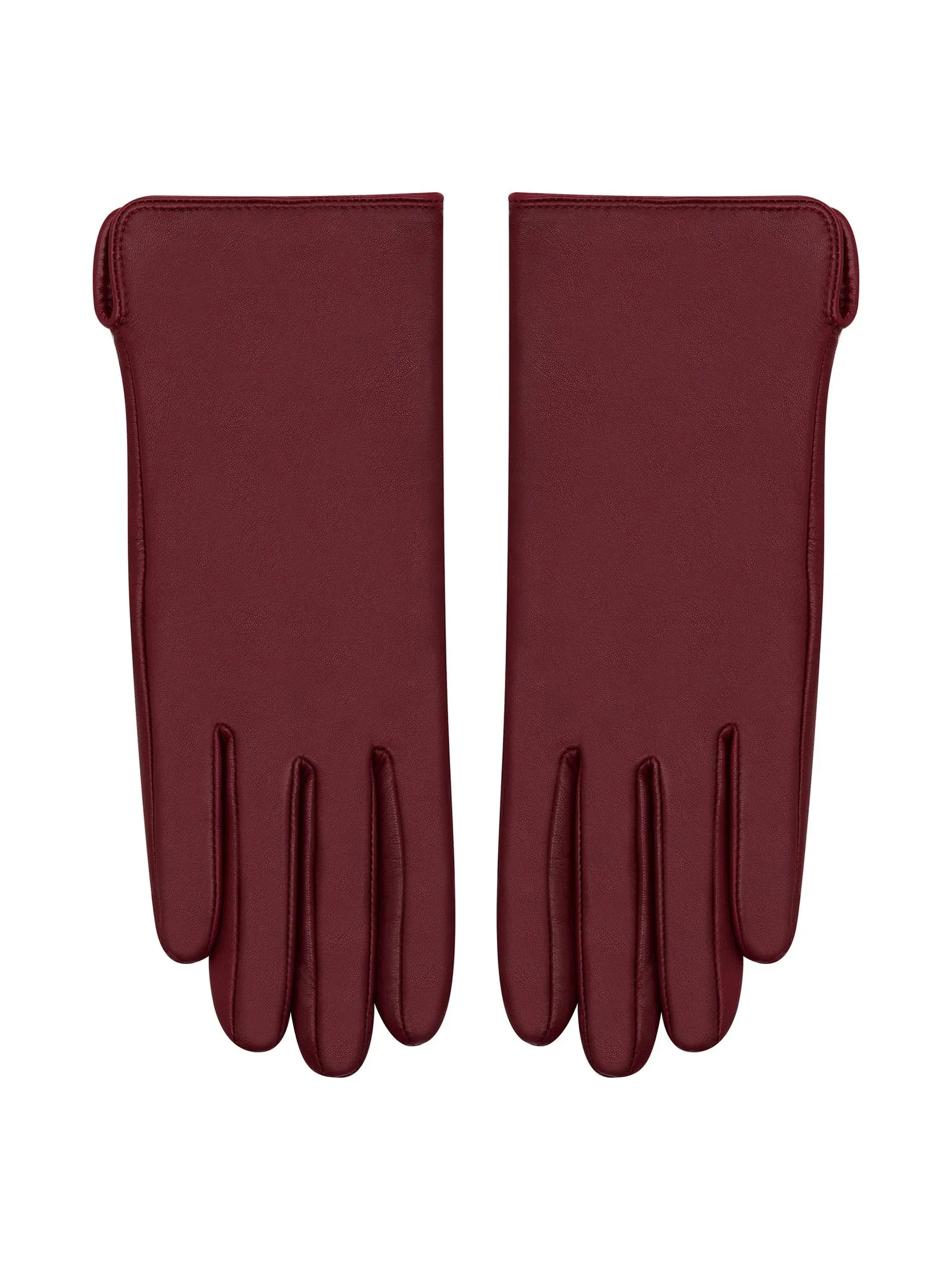 Перчатки из кожи винного цвета фото 1