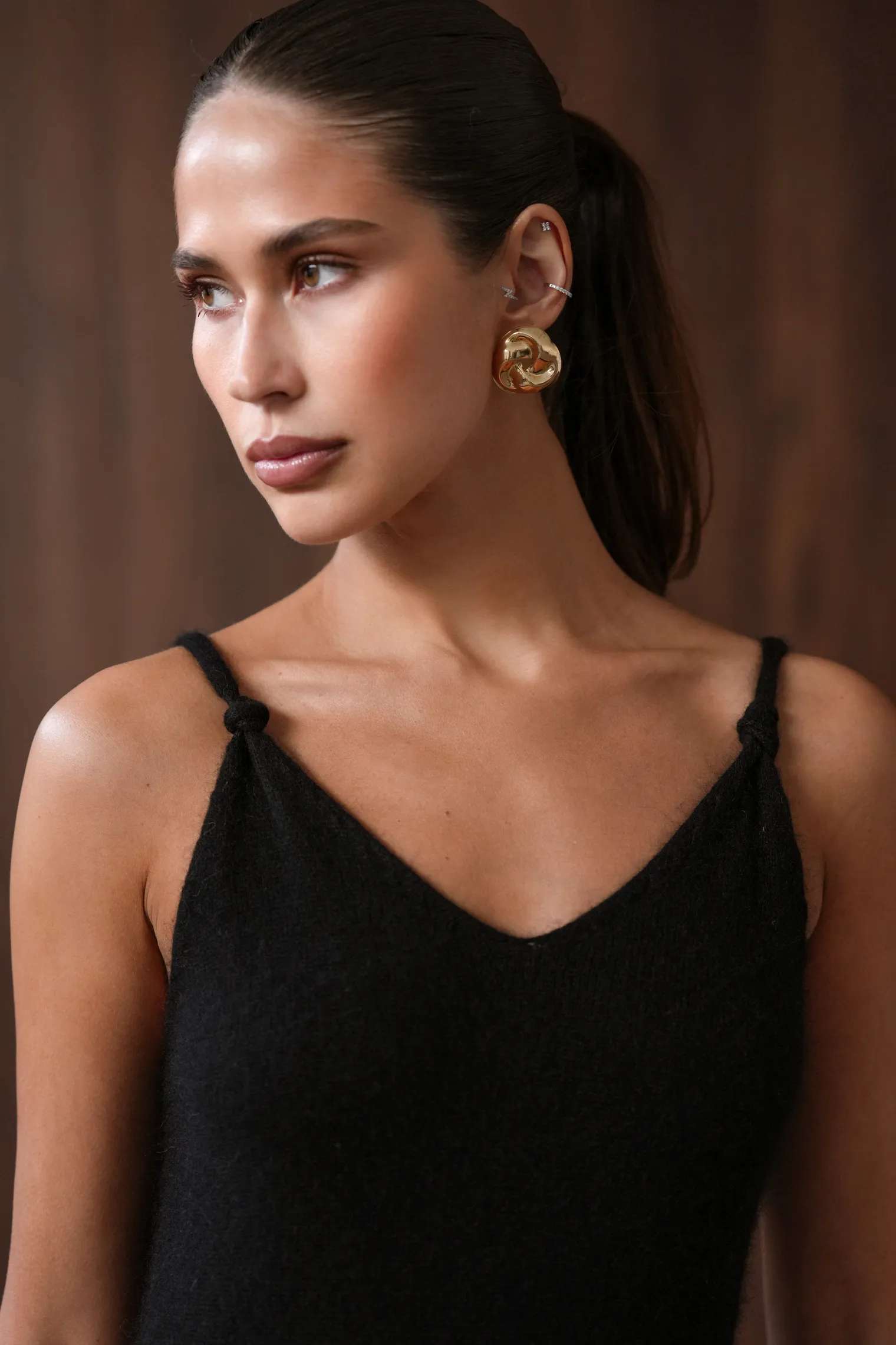 Комплект Tiffany: платье на брителях, кардиган чёрного цвета фото 14