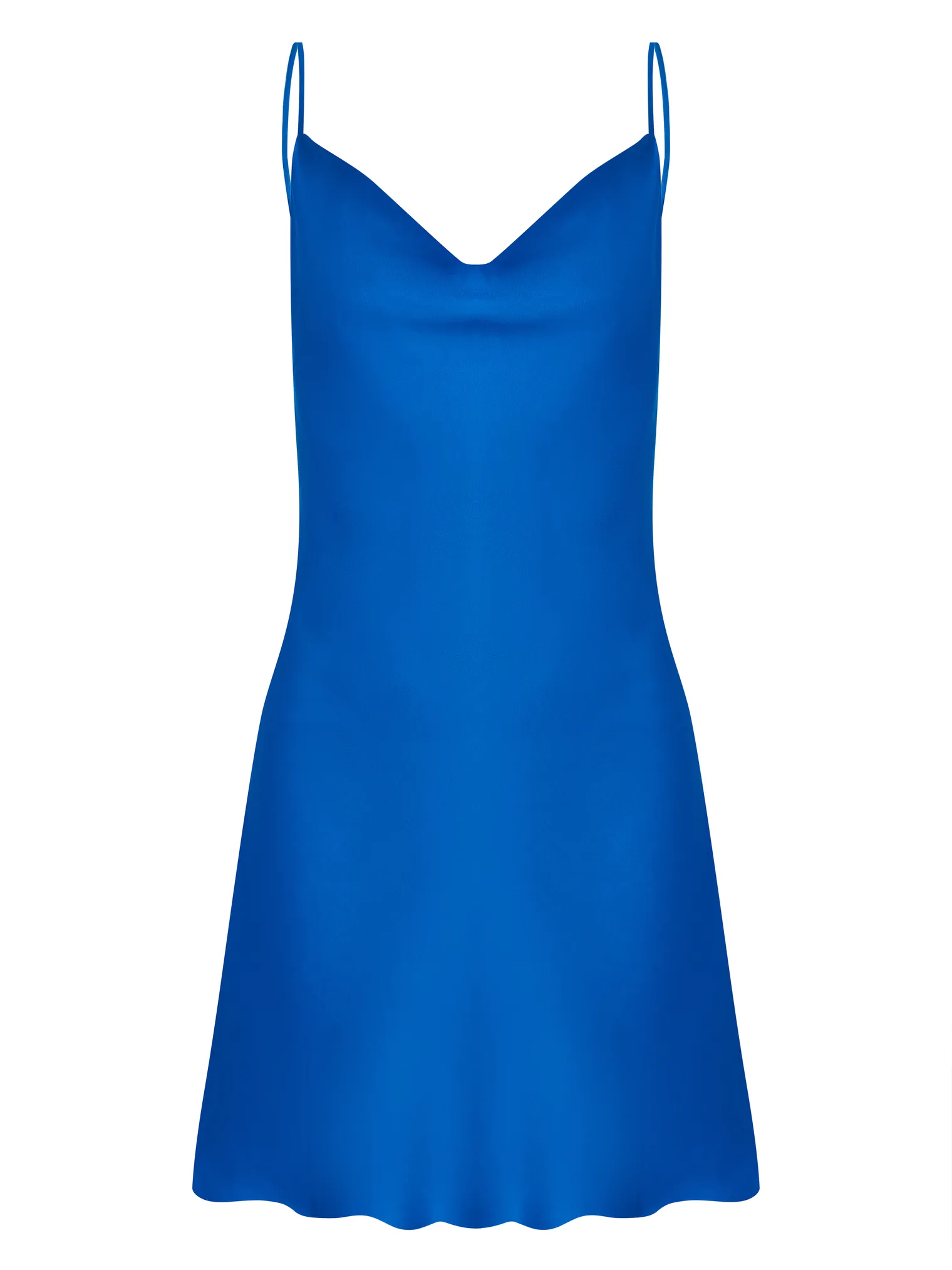 Платье-комбинация мини из струящейся ткани цвета санторини фото 10