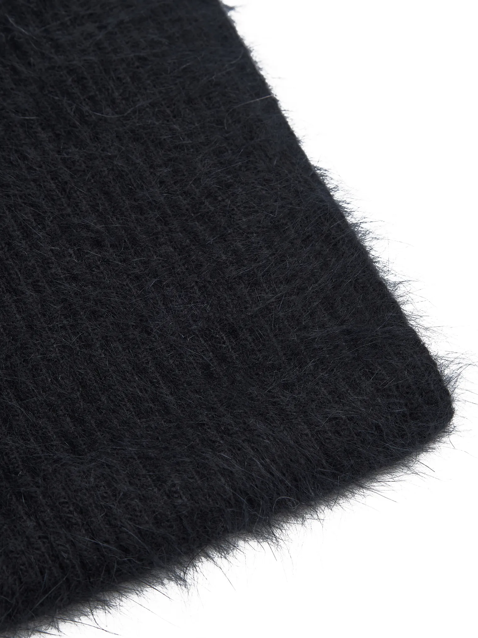 Шарф из ангоры чёрного цвета фото 1