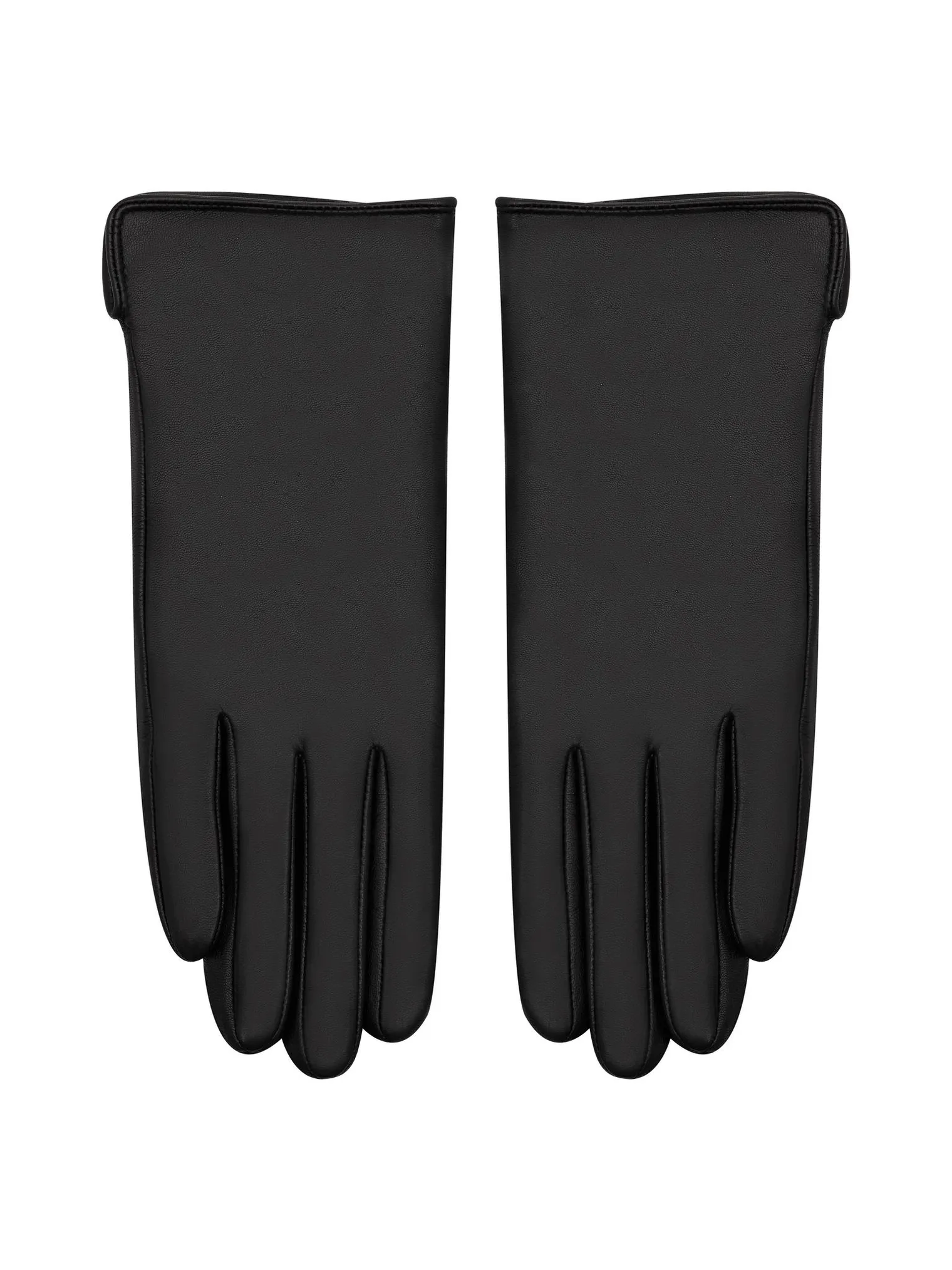 Перчатки из кожи чёрного цвета фото 1