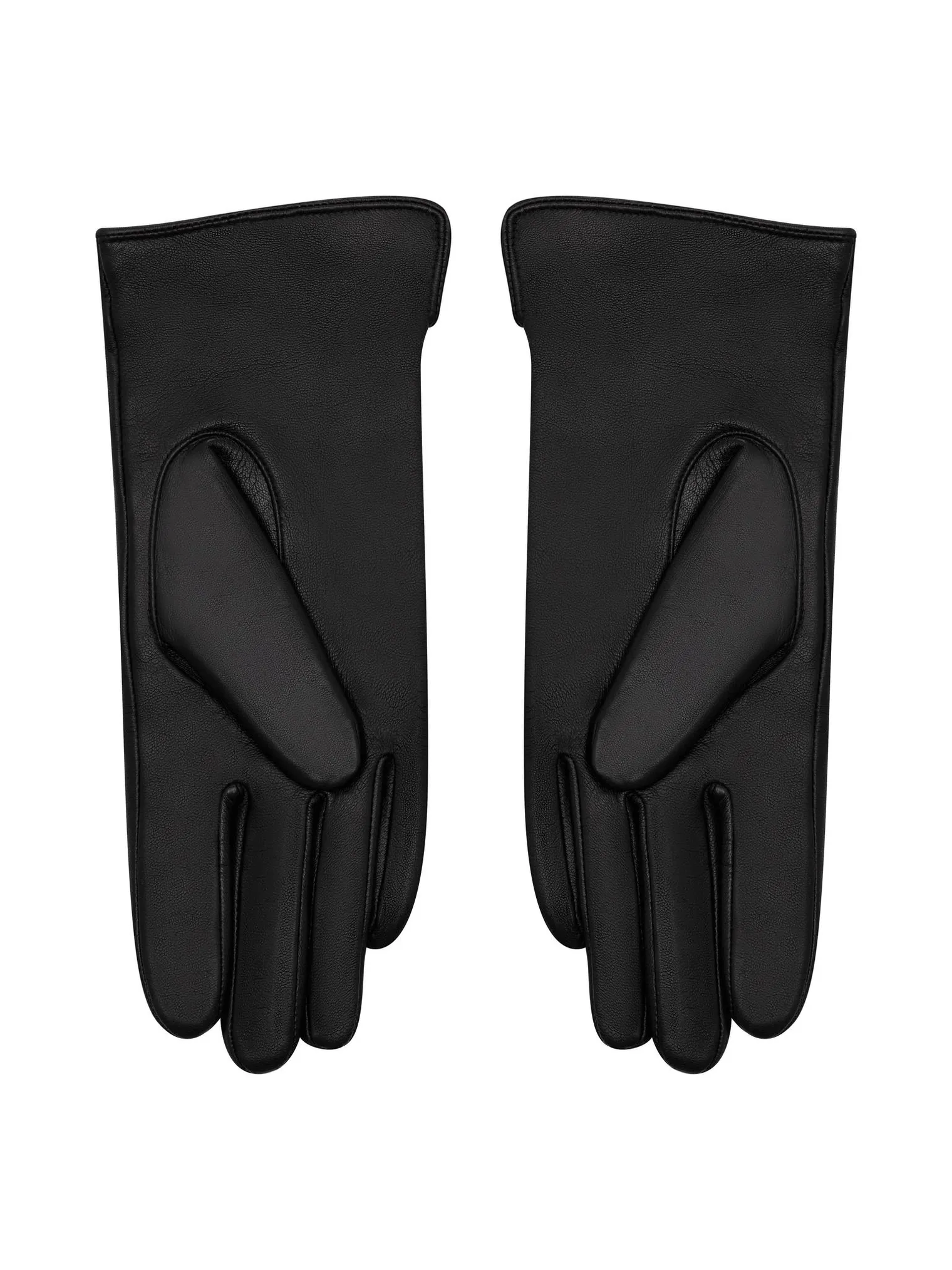 Перчатки из кожи чёрного цвета фото 2