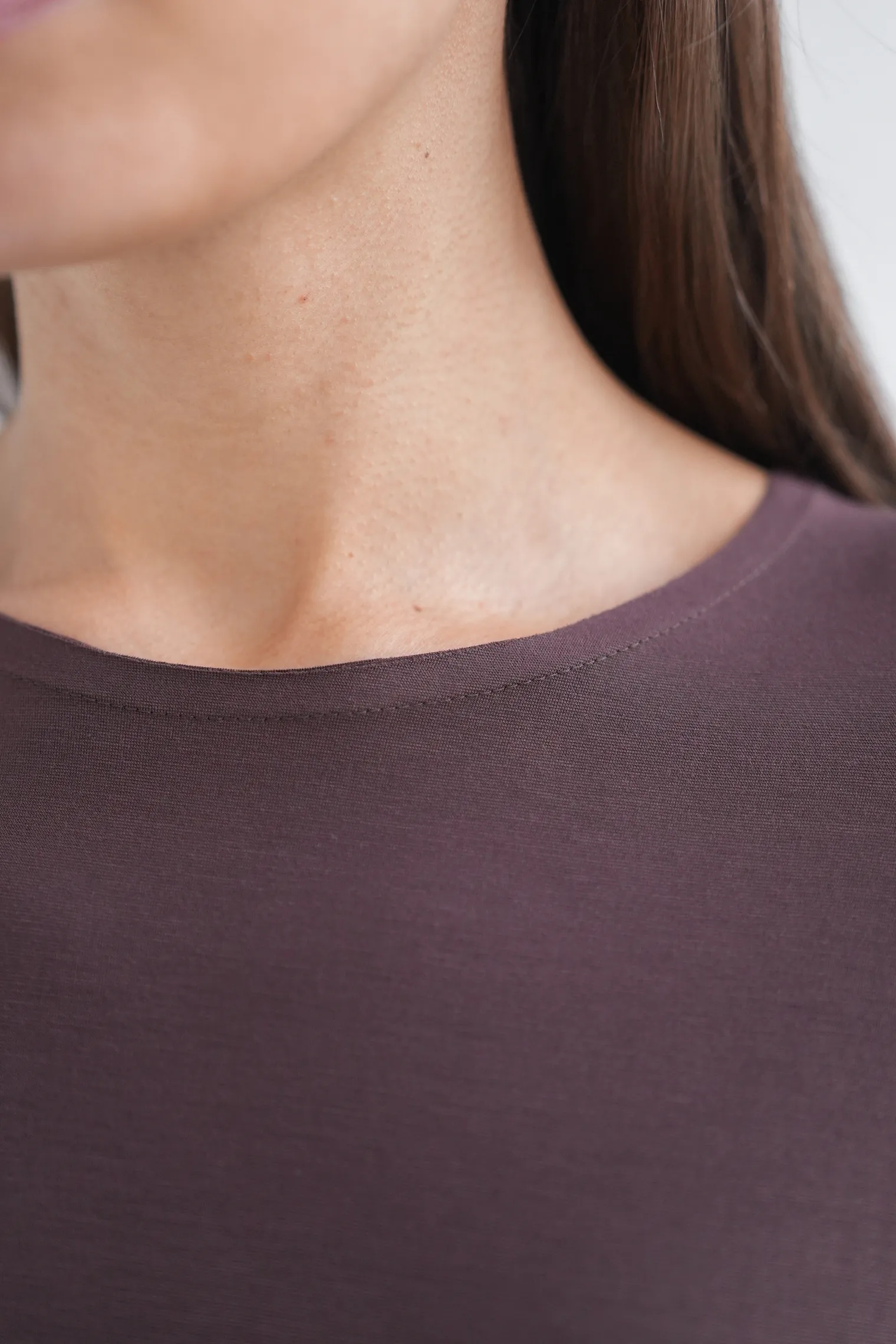 Юбка мини из трикотажа цвета горький шоколад фото 10