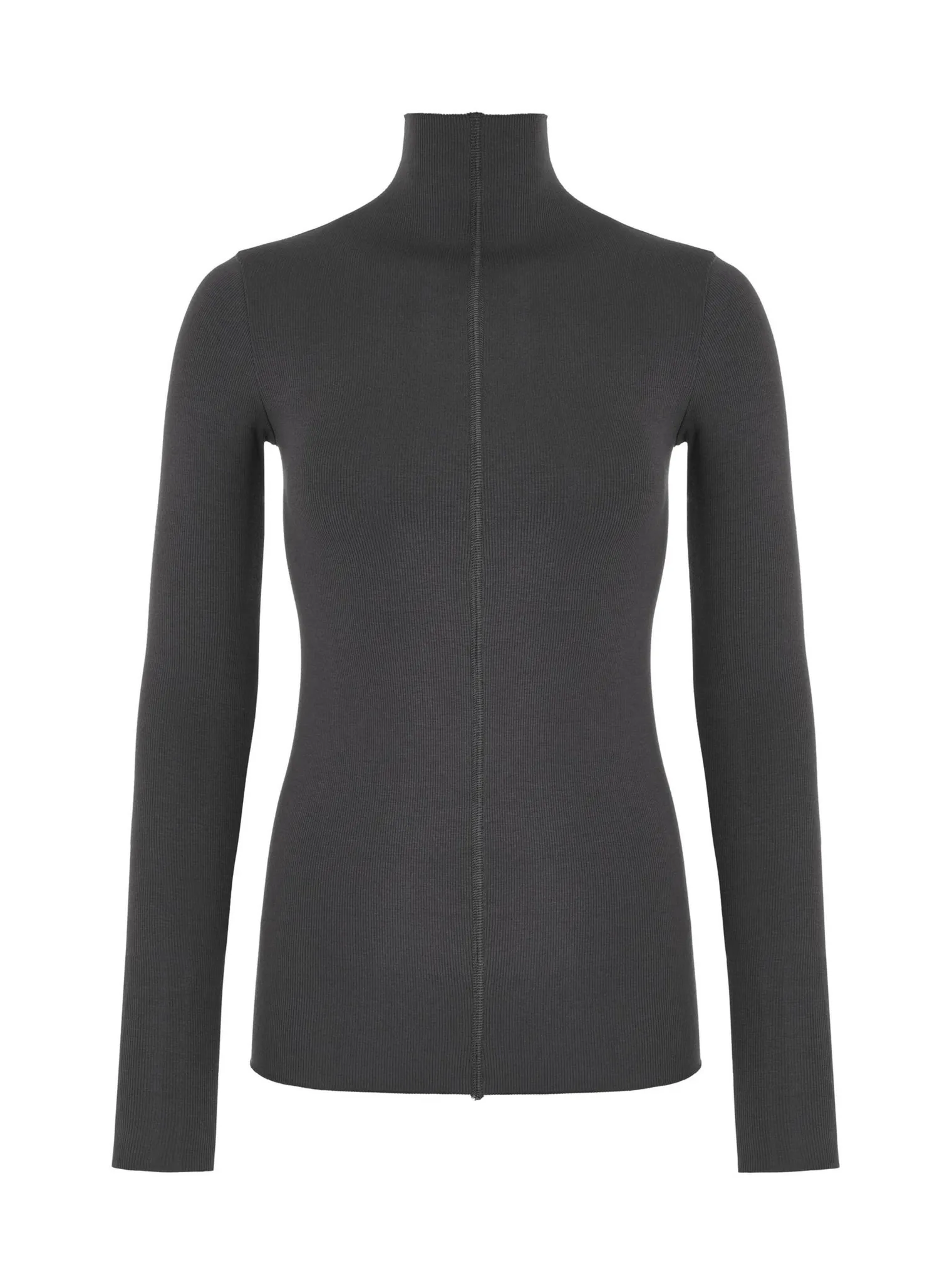 Водолазка в рубчик графитового цвета фото 8