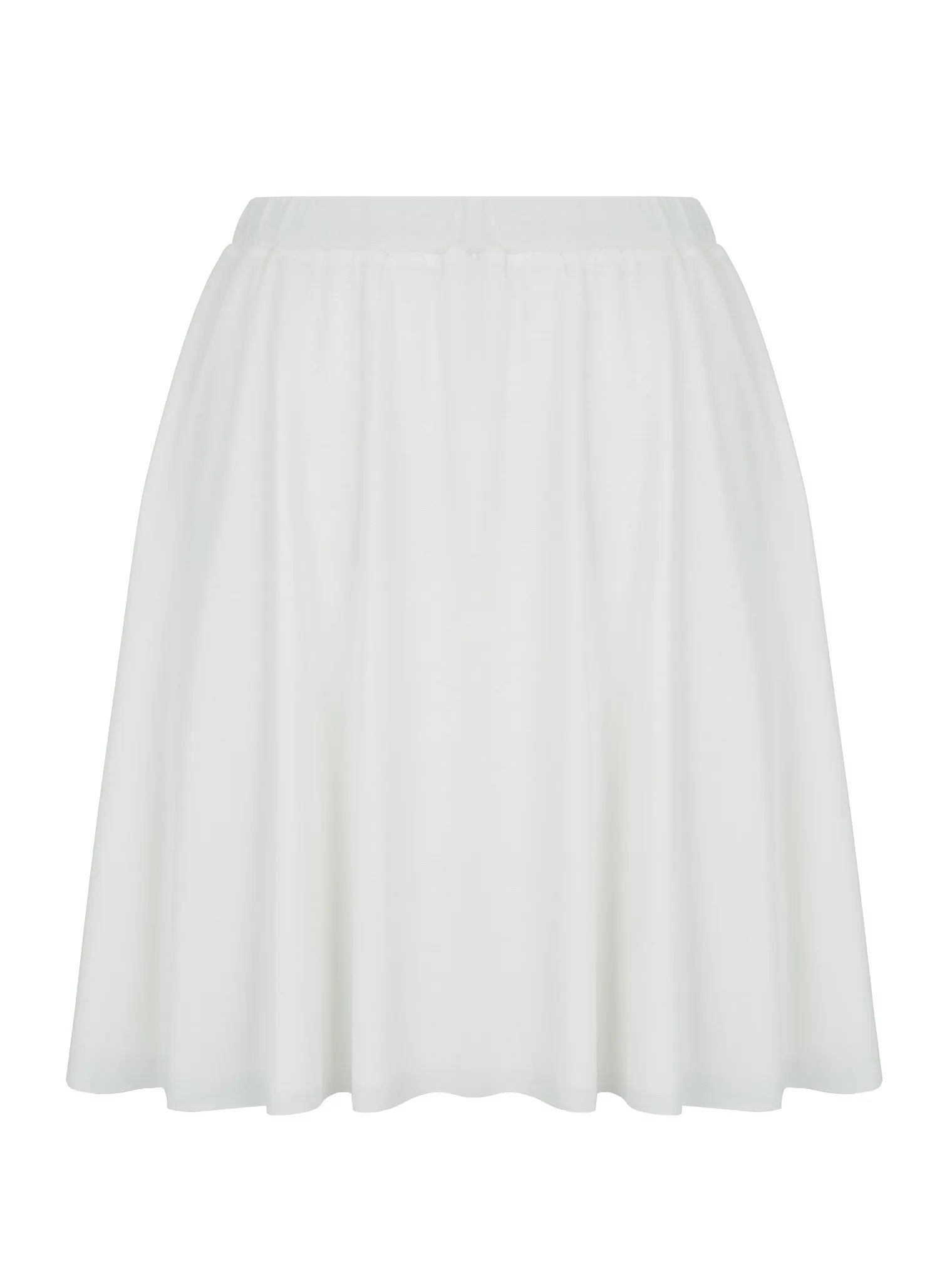 Юбка мини из трикотажа белого цвета фото 1