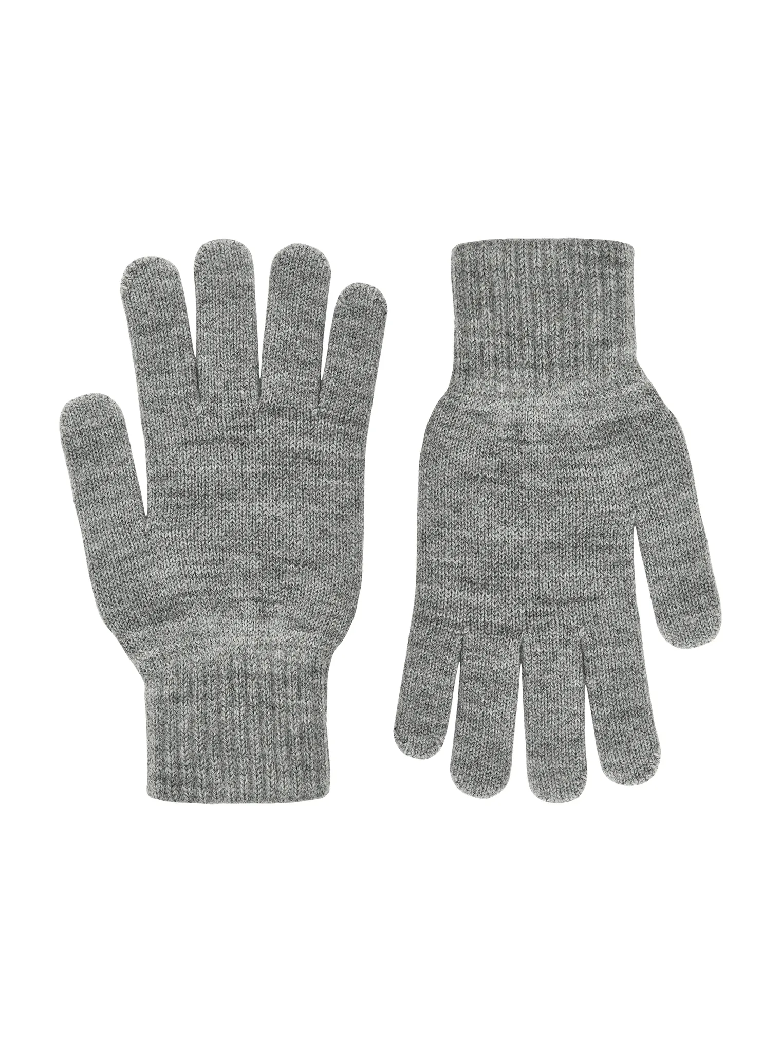 Перчатки из шерсти мериноса пепельного цвета фото 1