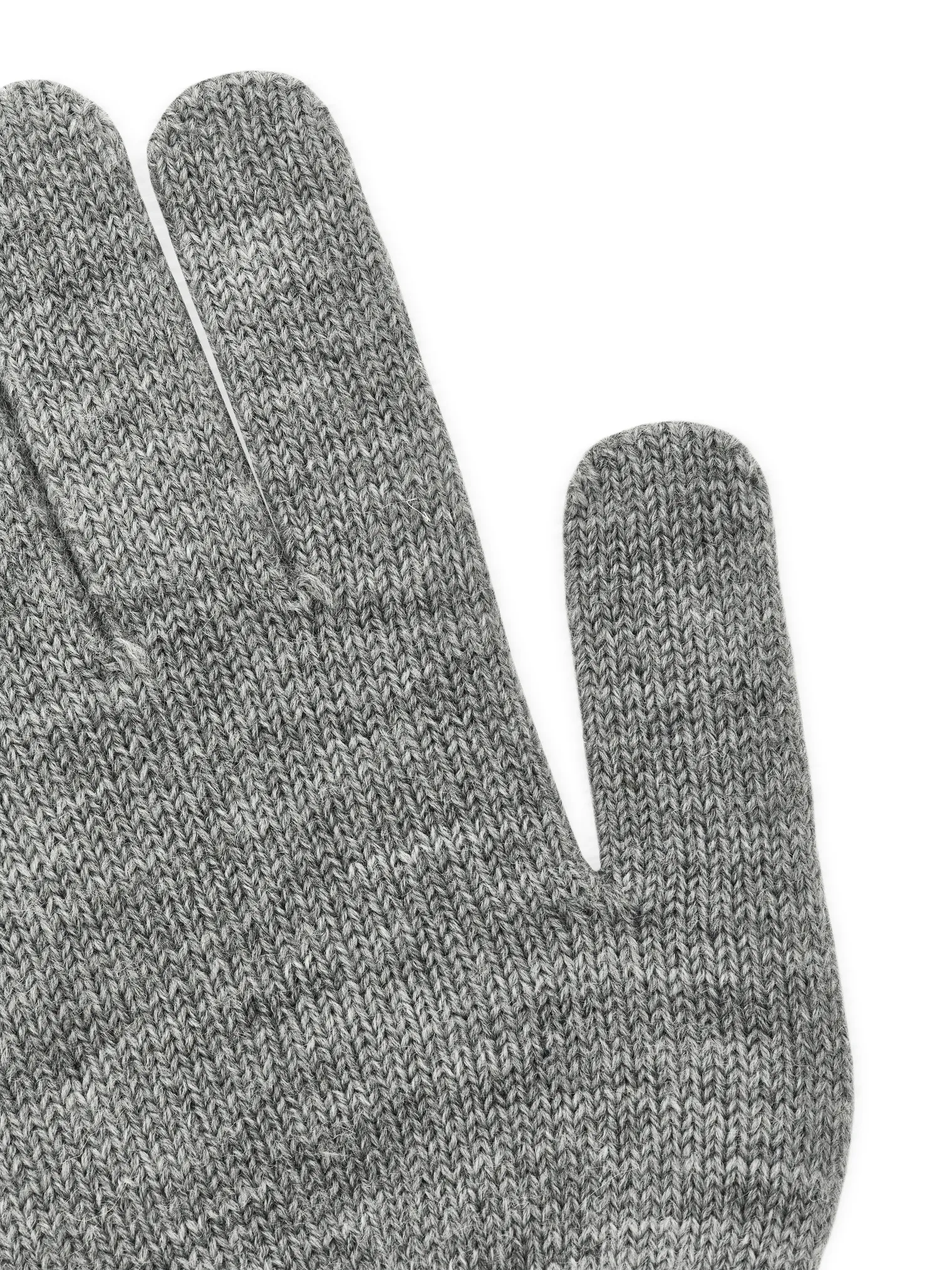 Перчатки из шерсти мериноса пепельного цвета фото 2