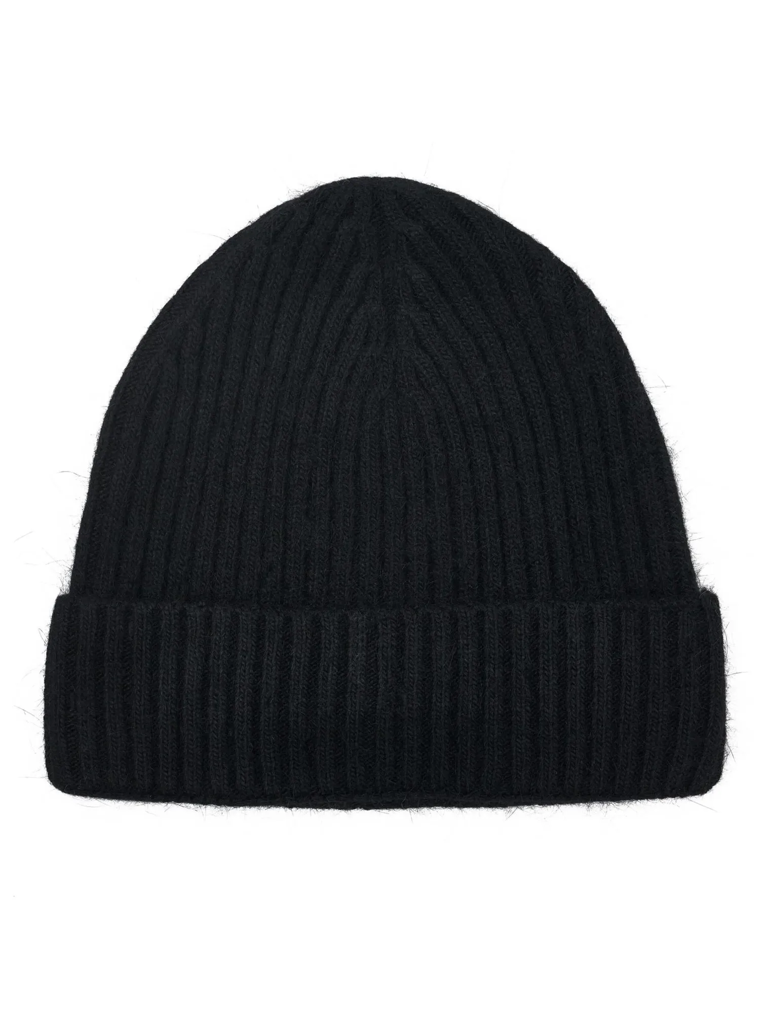 Шапка из ангоры однослойная чёрного цвета фото 1