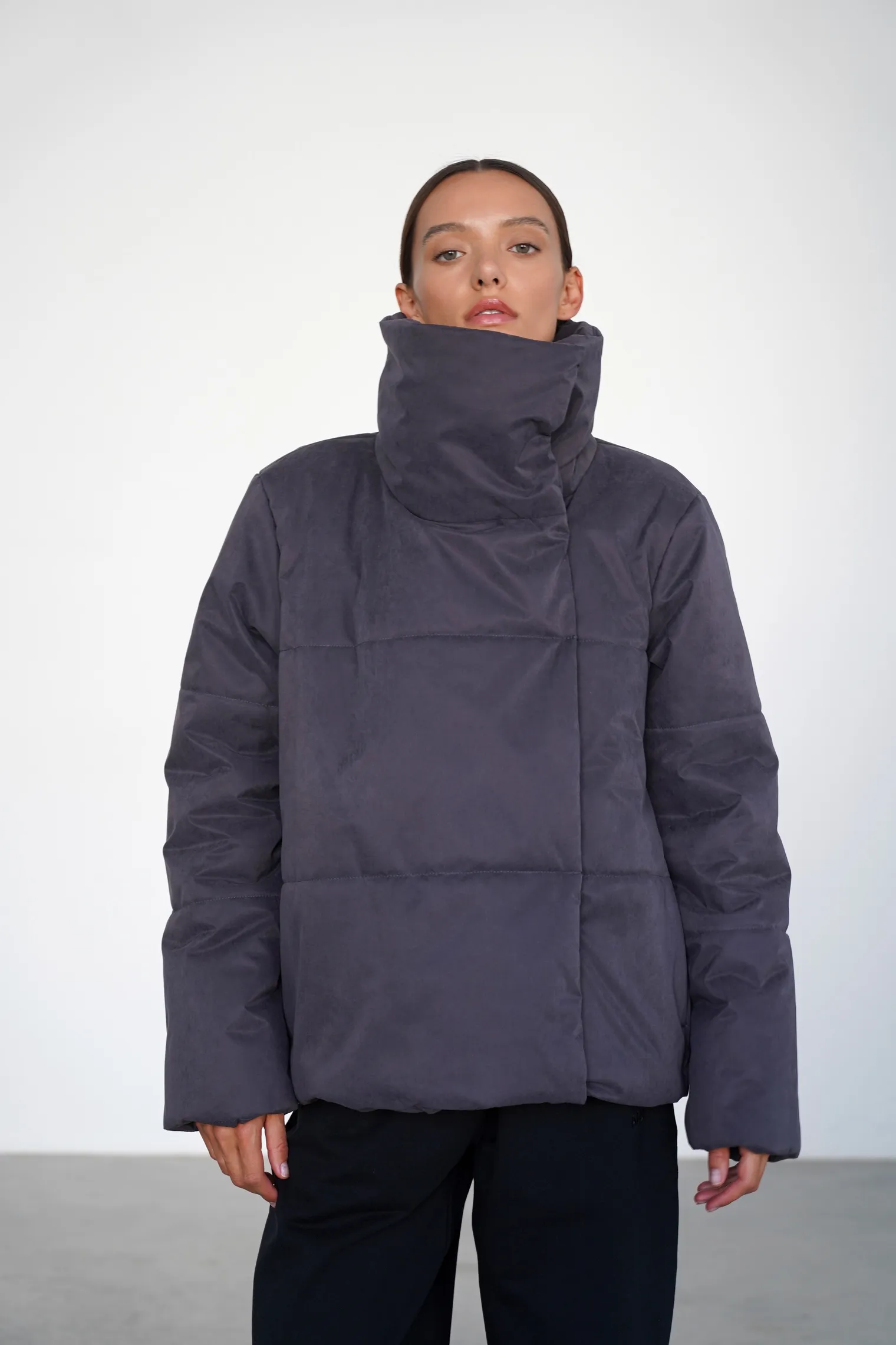 Куртка утепленная цвета антрацит фото 5