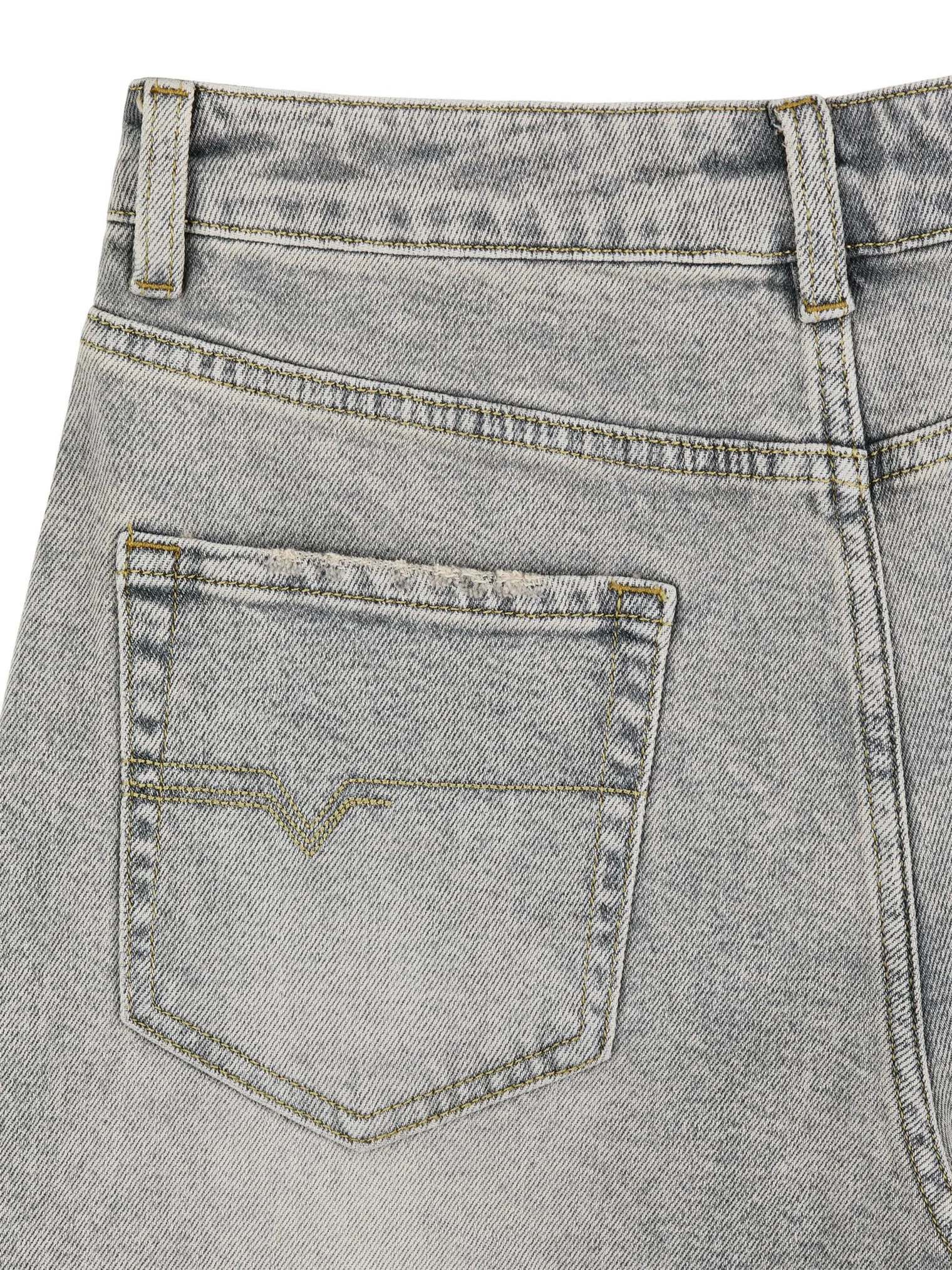 Джинсы свободного кроя в винтажном стиле серого цвета фото 9