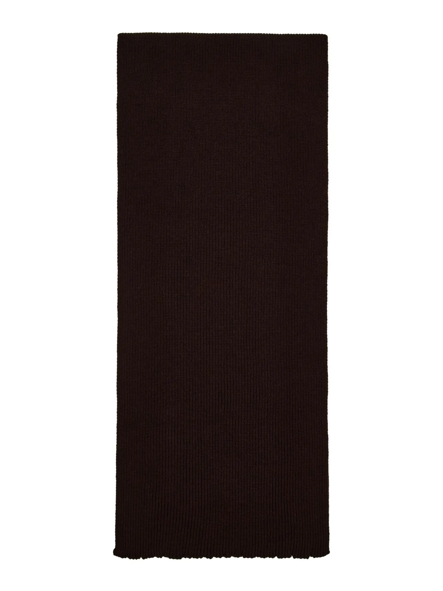 Шарф из шерсти мериноса цвета горький шоколад фото 2