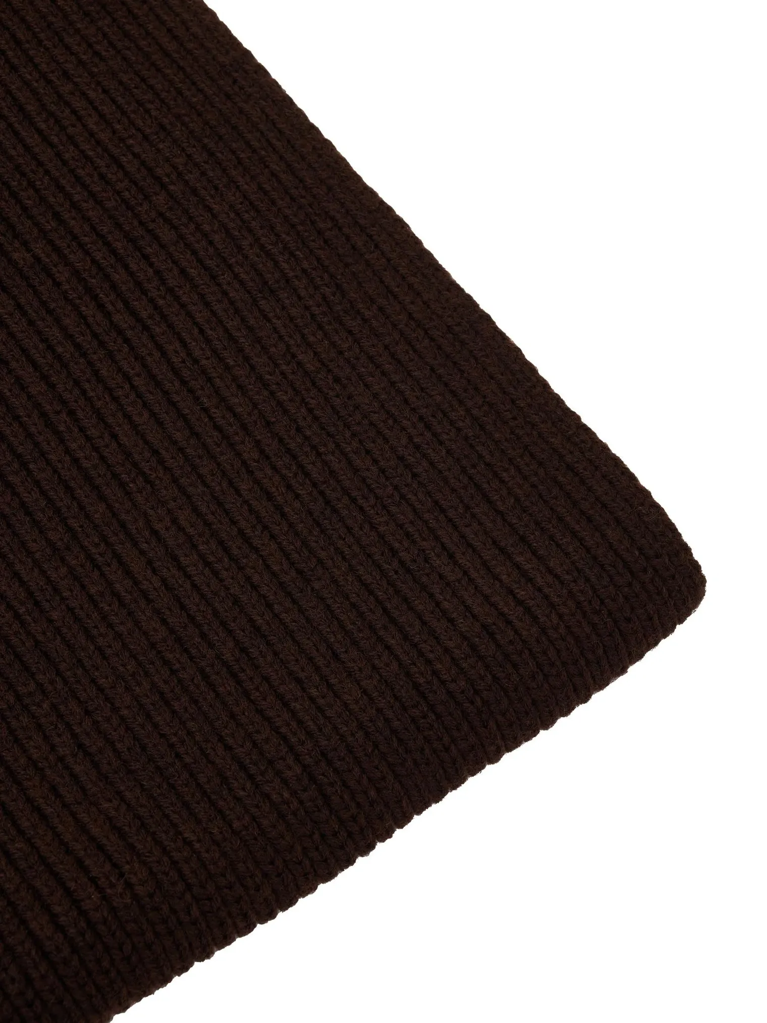 Шарф из шерсти мериноса цвета горький шоколад фото 1