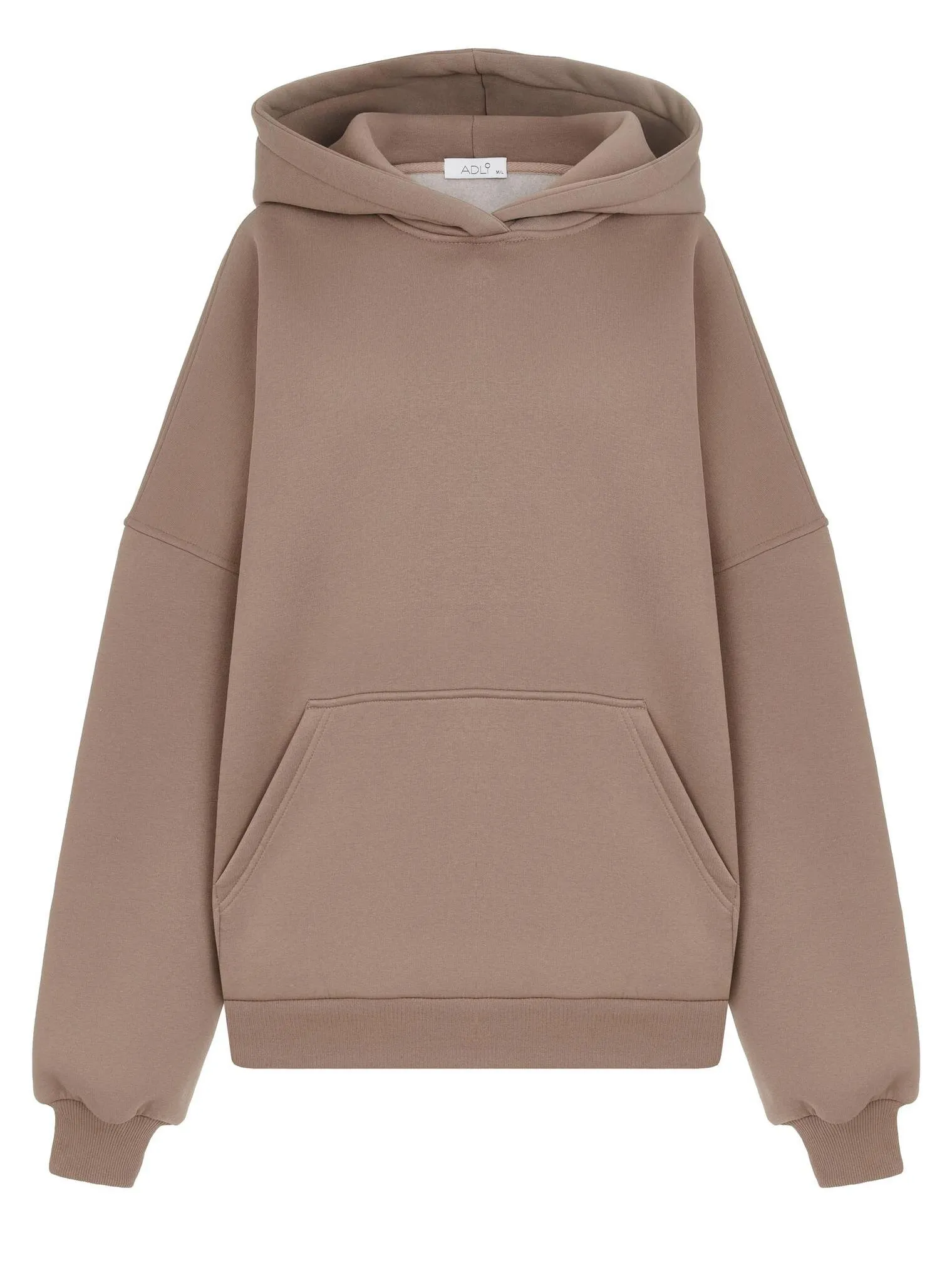 Худи свободного кроя с капюшоном цвета капучино фото 1